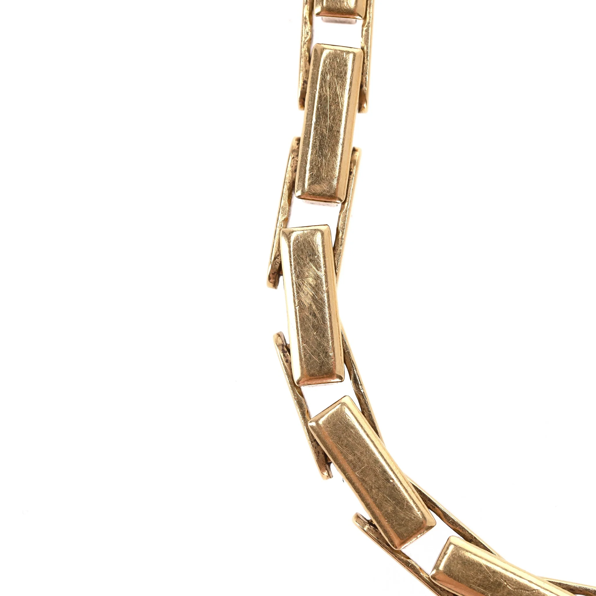 Cartier 18k Gold Agrafe Bracelet With Cartier Logo Charm - Image 10