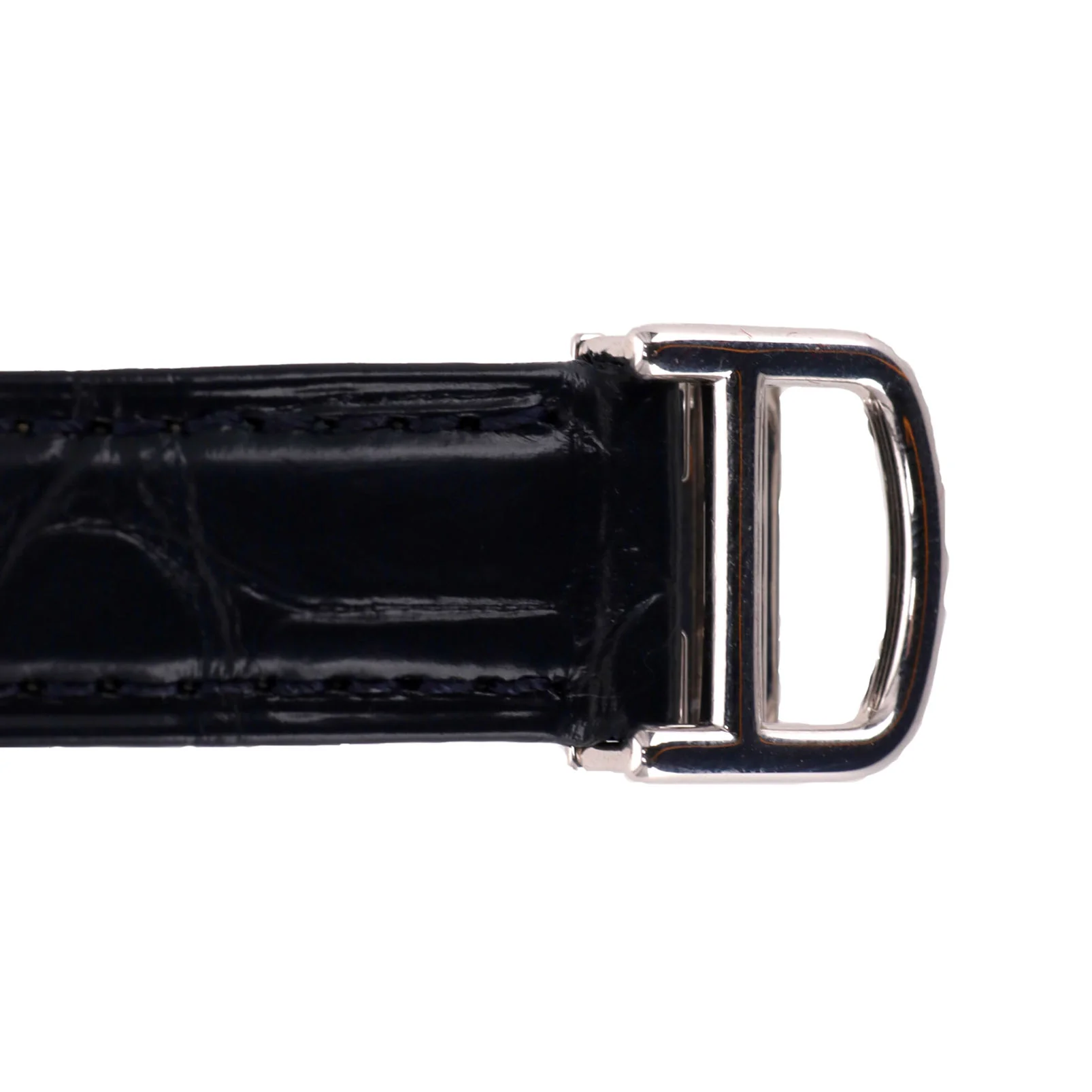 Cartier 18k White Gold Tank Americaine Watch With Alligator Strap - Image 13