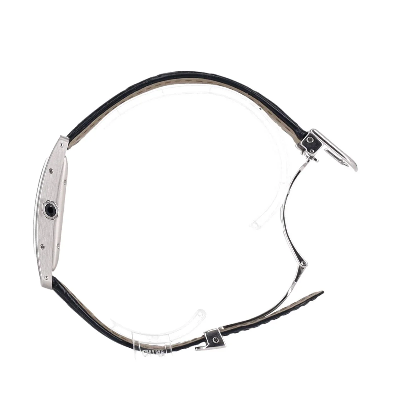 Cartier 18k White Gold Tank Americaine Watch With Alligator Strap - Image 5