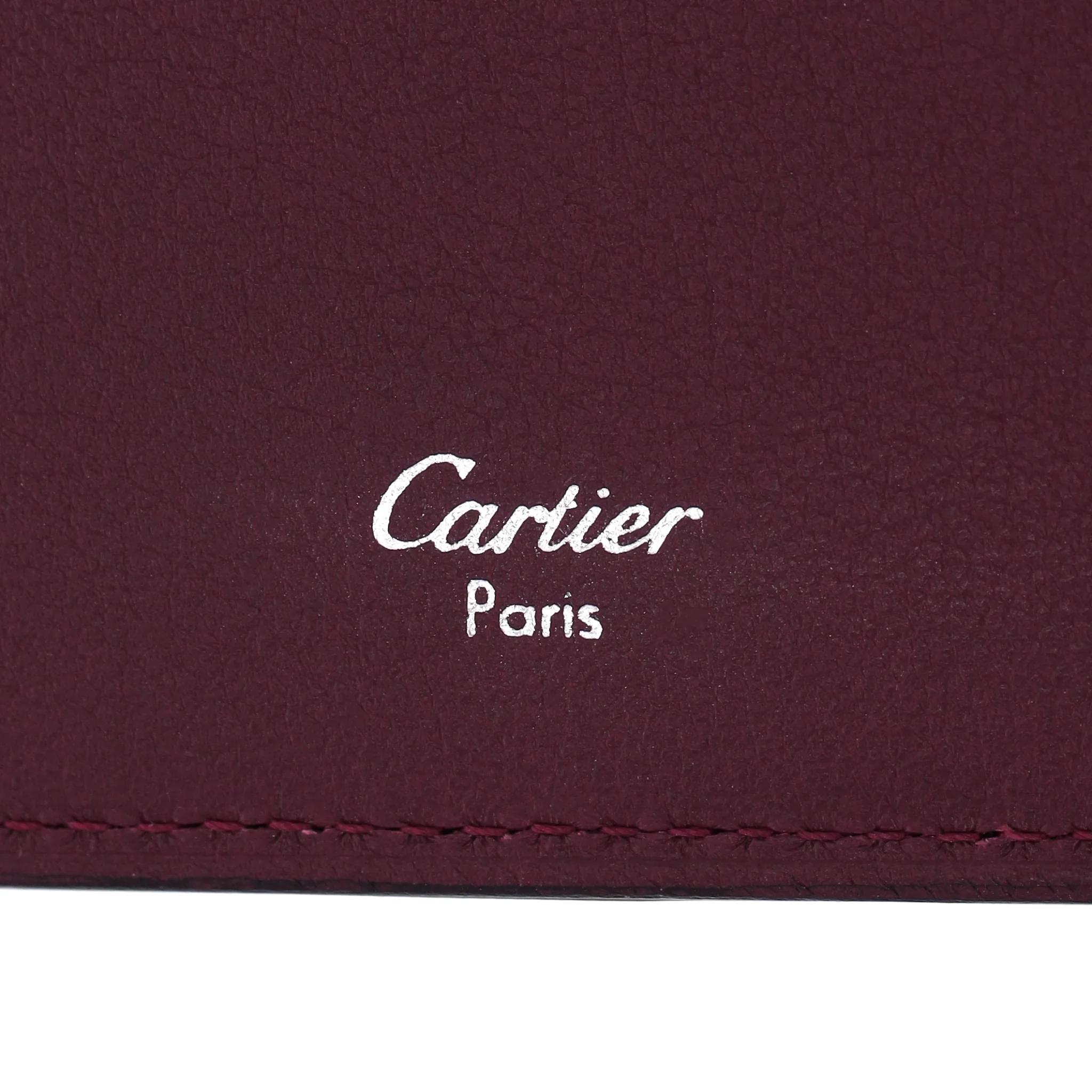 Cartier Logo Embossed Leather Wallet - Image 8