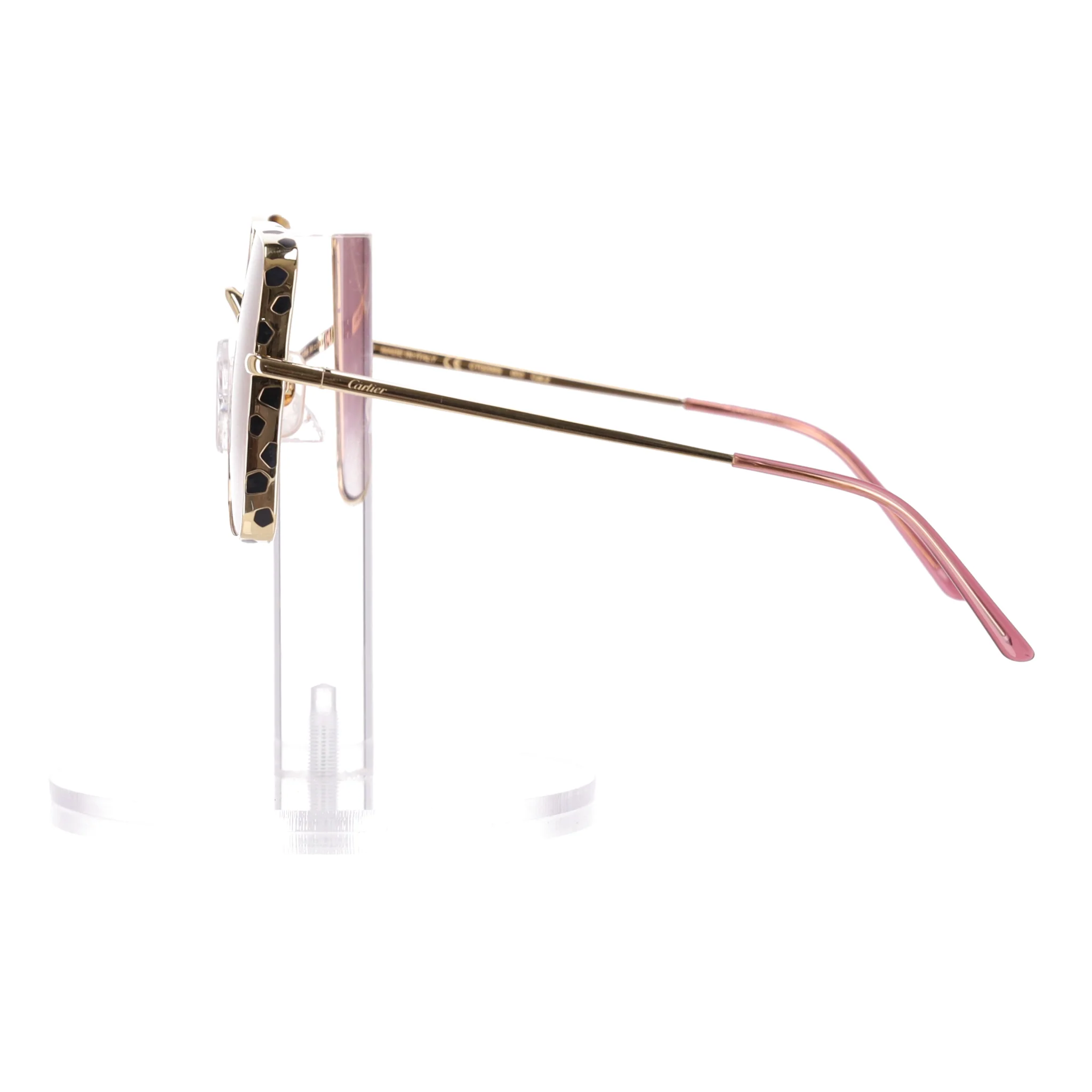 Cartier Oversized Sunglasses With Panther Spotted Frames - Image 3