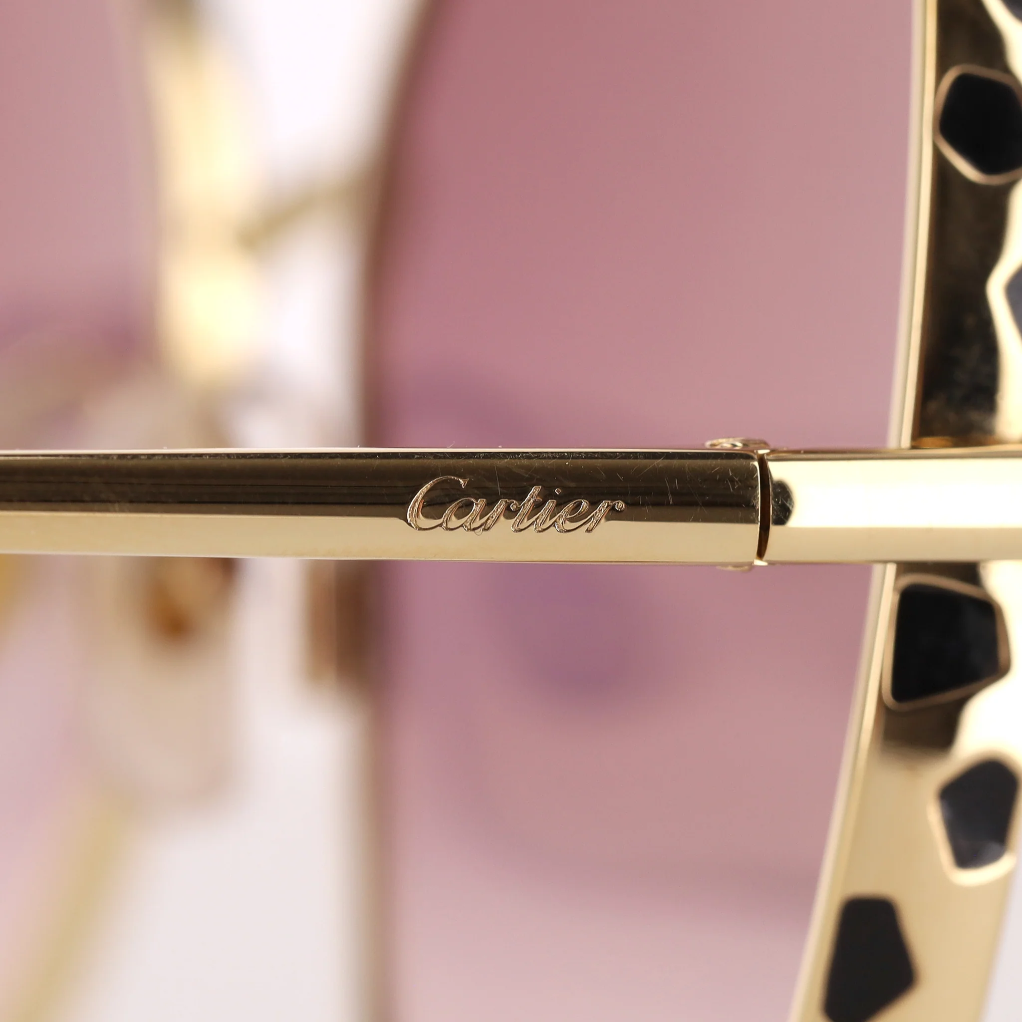 Cartier Oversized Sunglasses With Panther Spotted Frames - Image 5