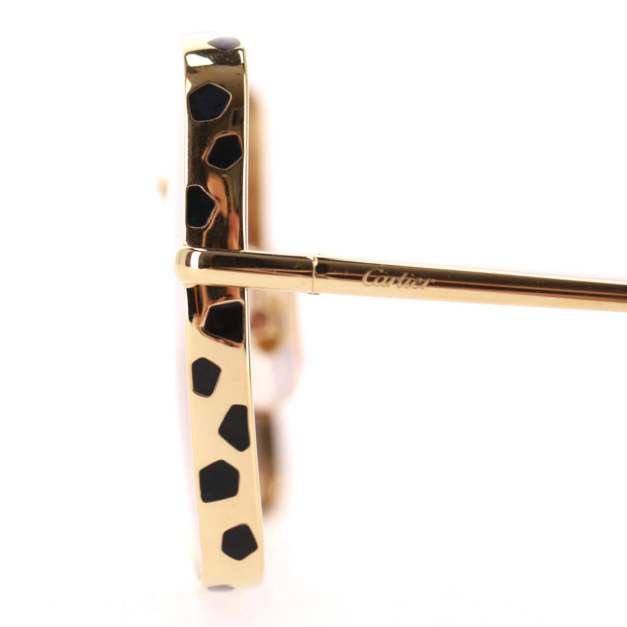 Cartier Oversized Sunglasses With Panther Spotted Frames - Image 6