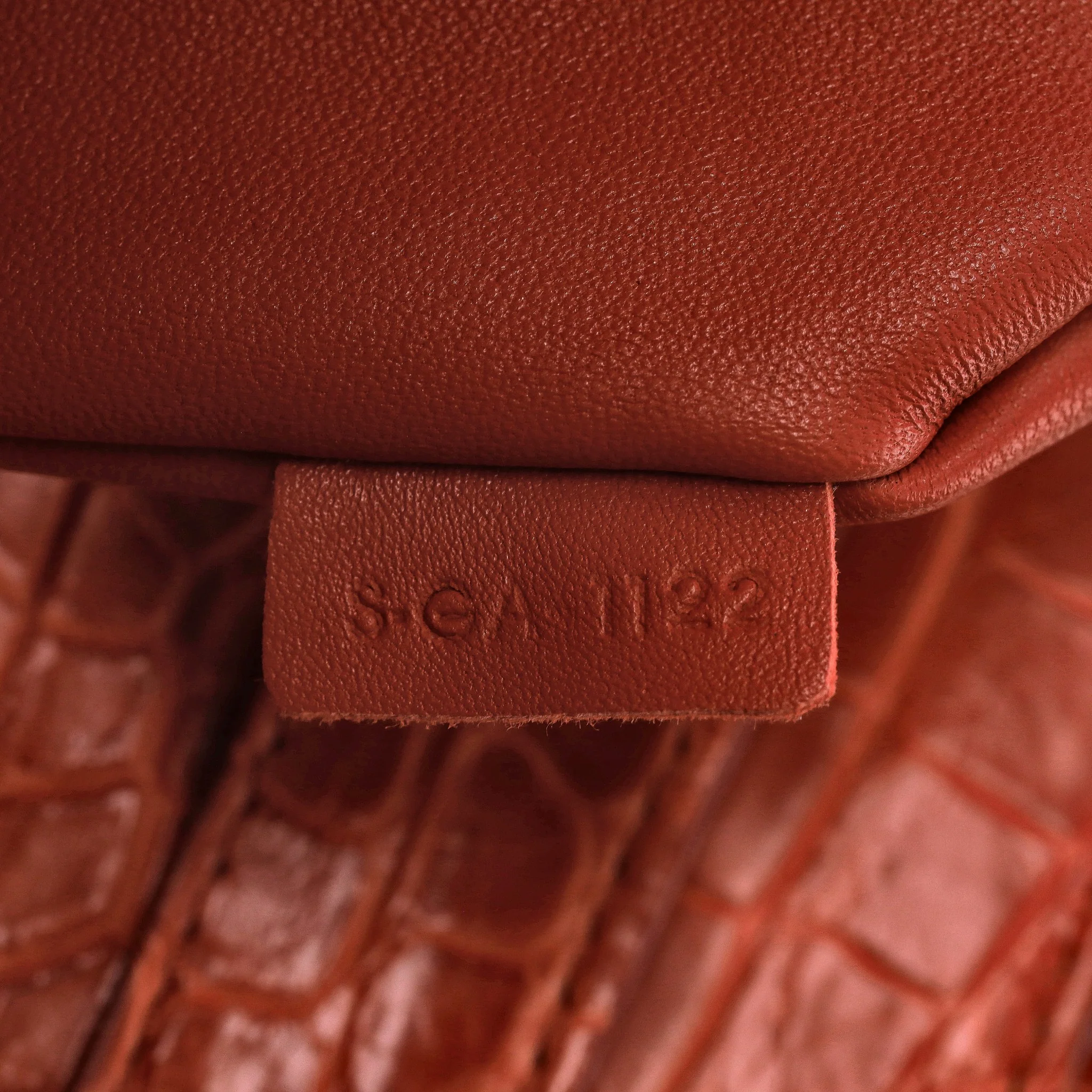 Celine Crocodile Skin Luggage Handbag - Image 11