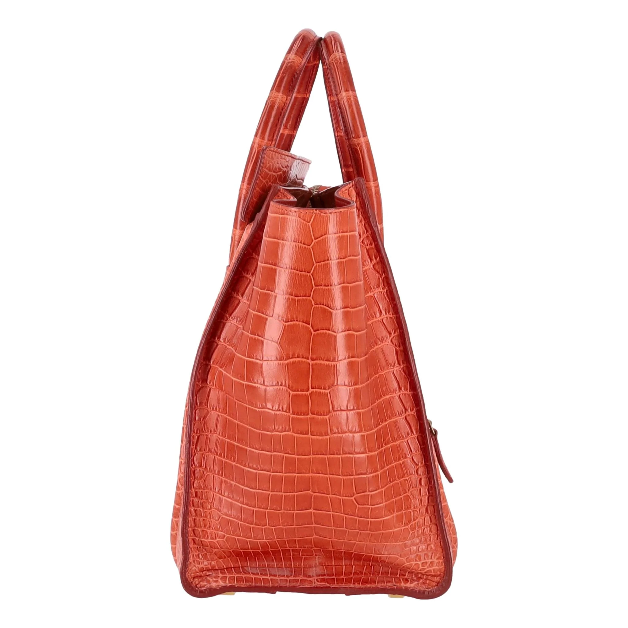 Celine Crocodile Skin Luggage Handbag - Image 3
