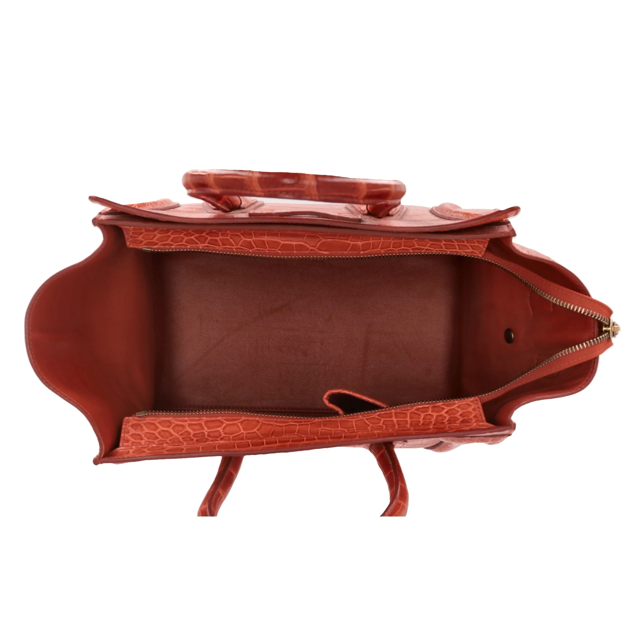 Celine Crocodile Skin Luggage Handbag - Image 5