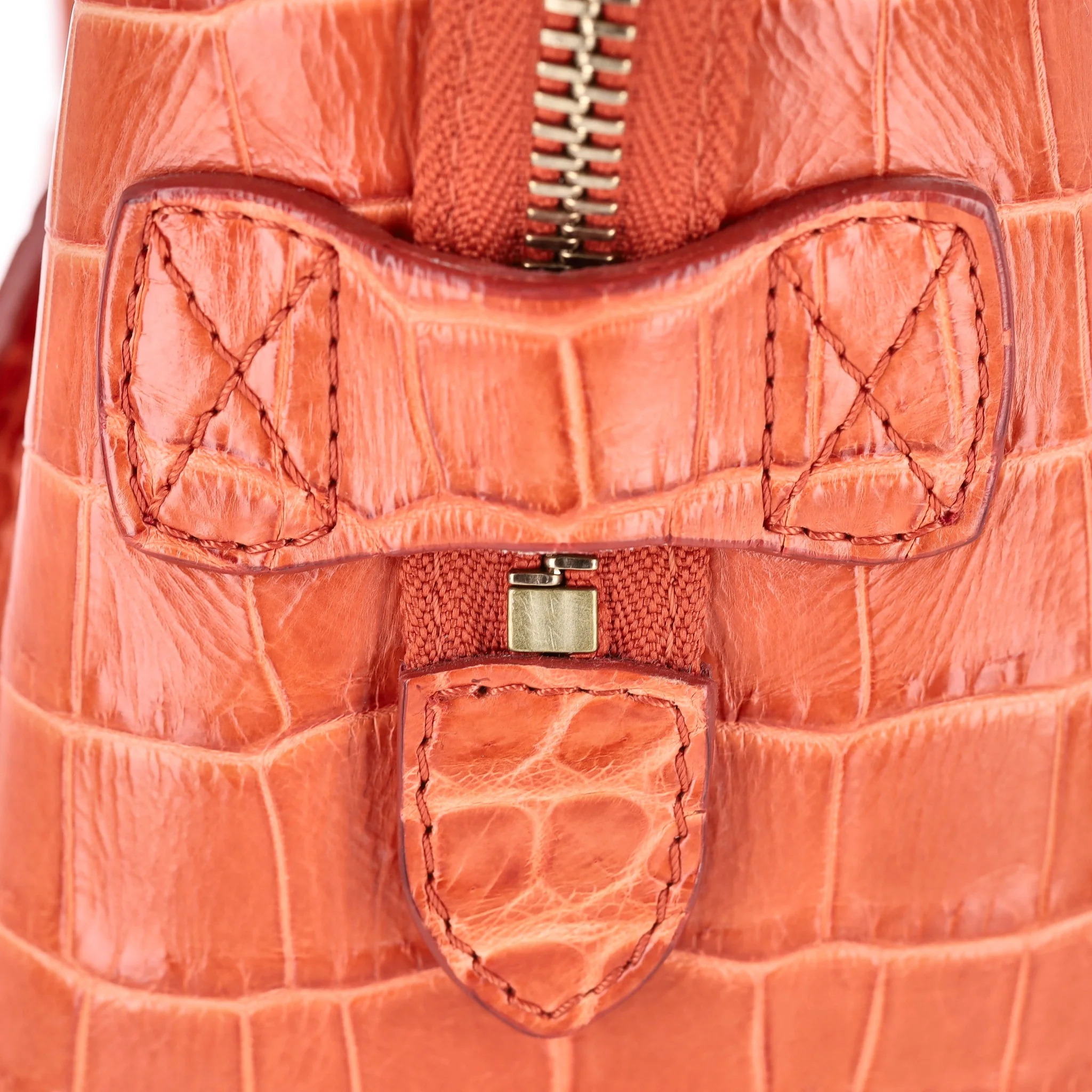 Celine Crocodile Skin Luggage Handbag - Image 8