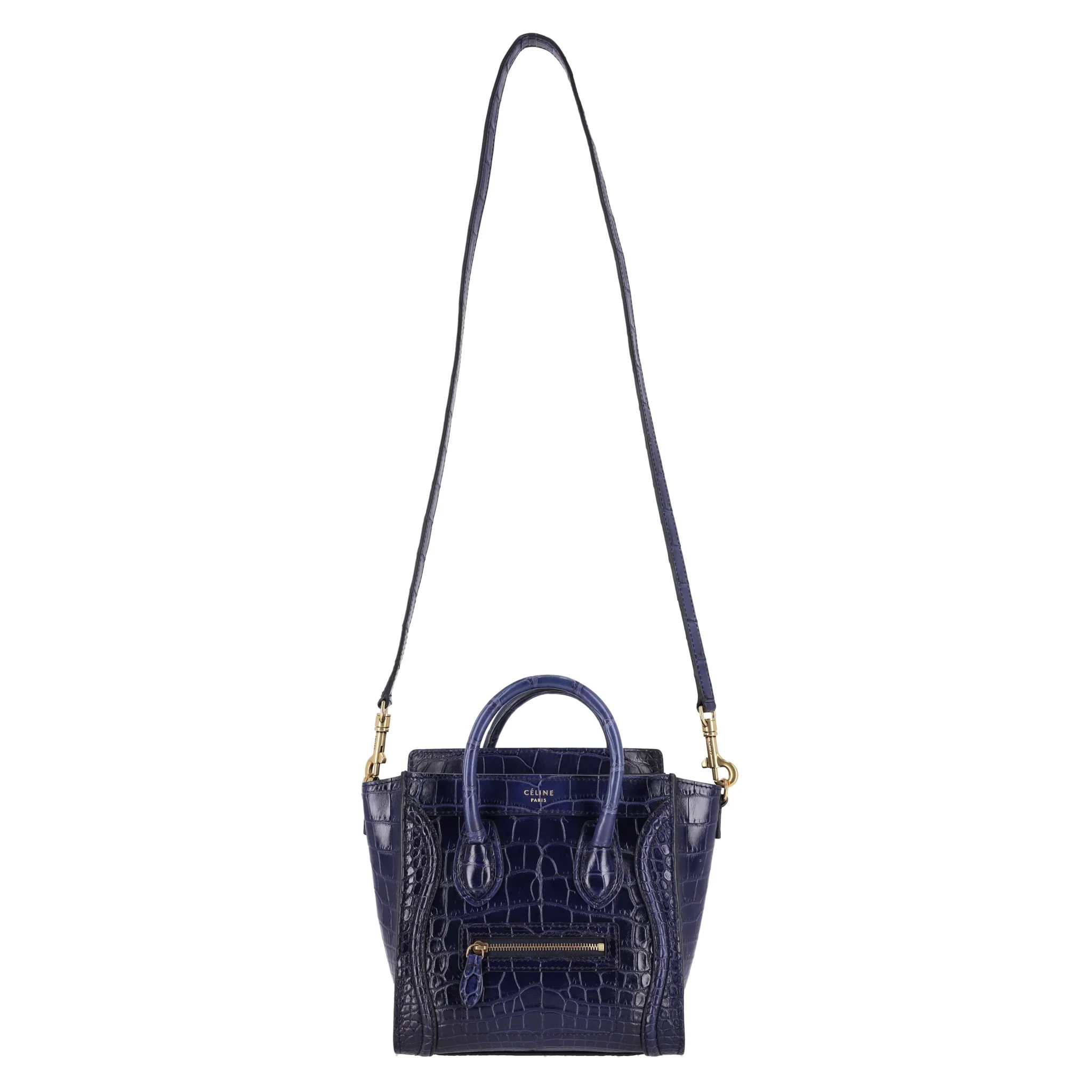Celine Nano Luggage Bag In Crocodile Skin - Image 2