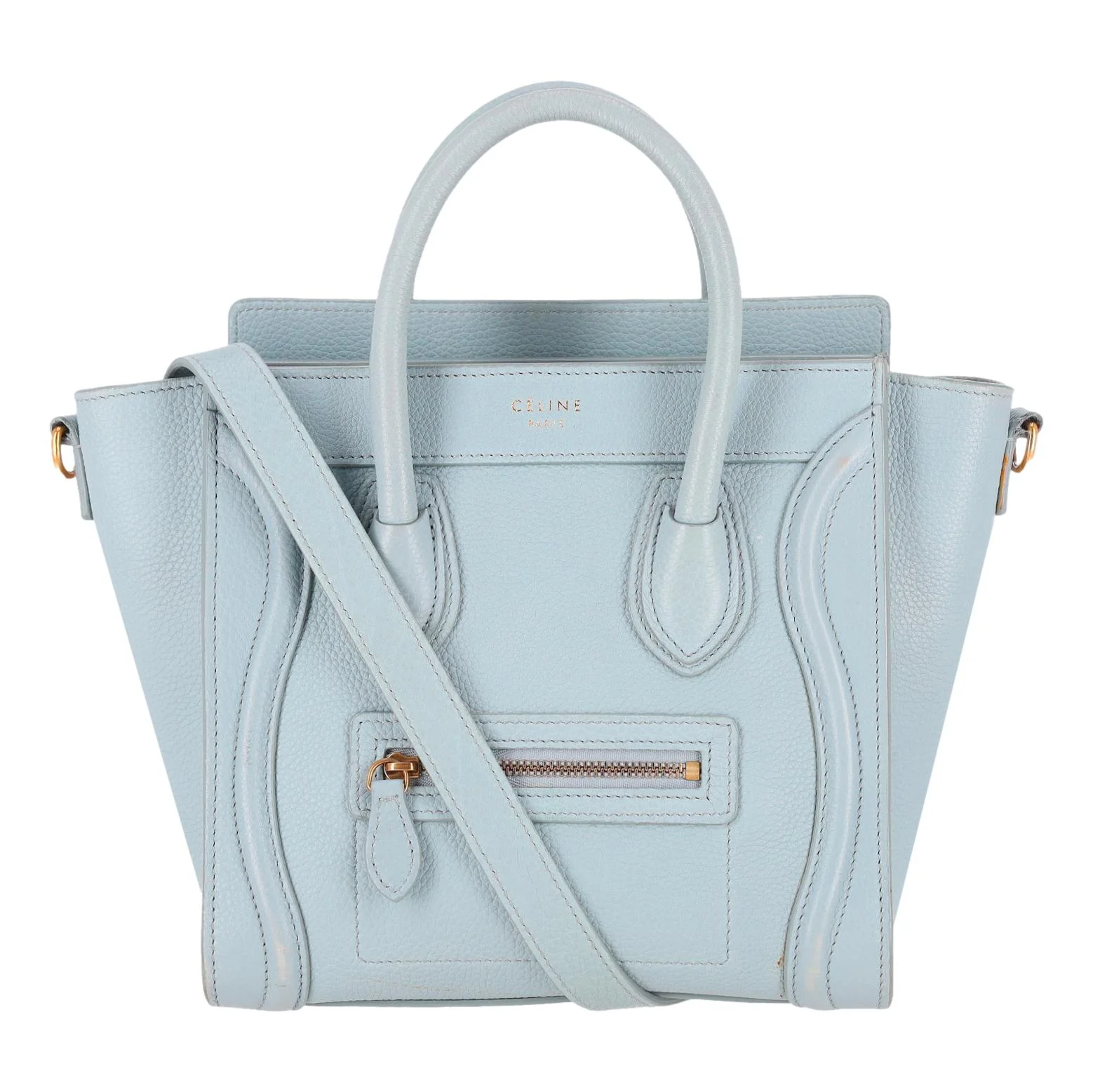 Celine Nano Luggage Leather Bag