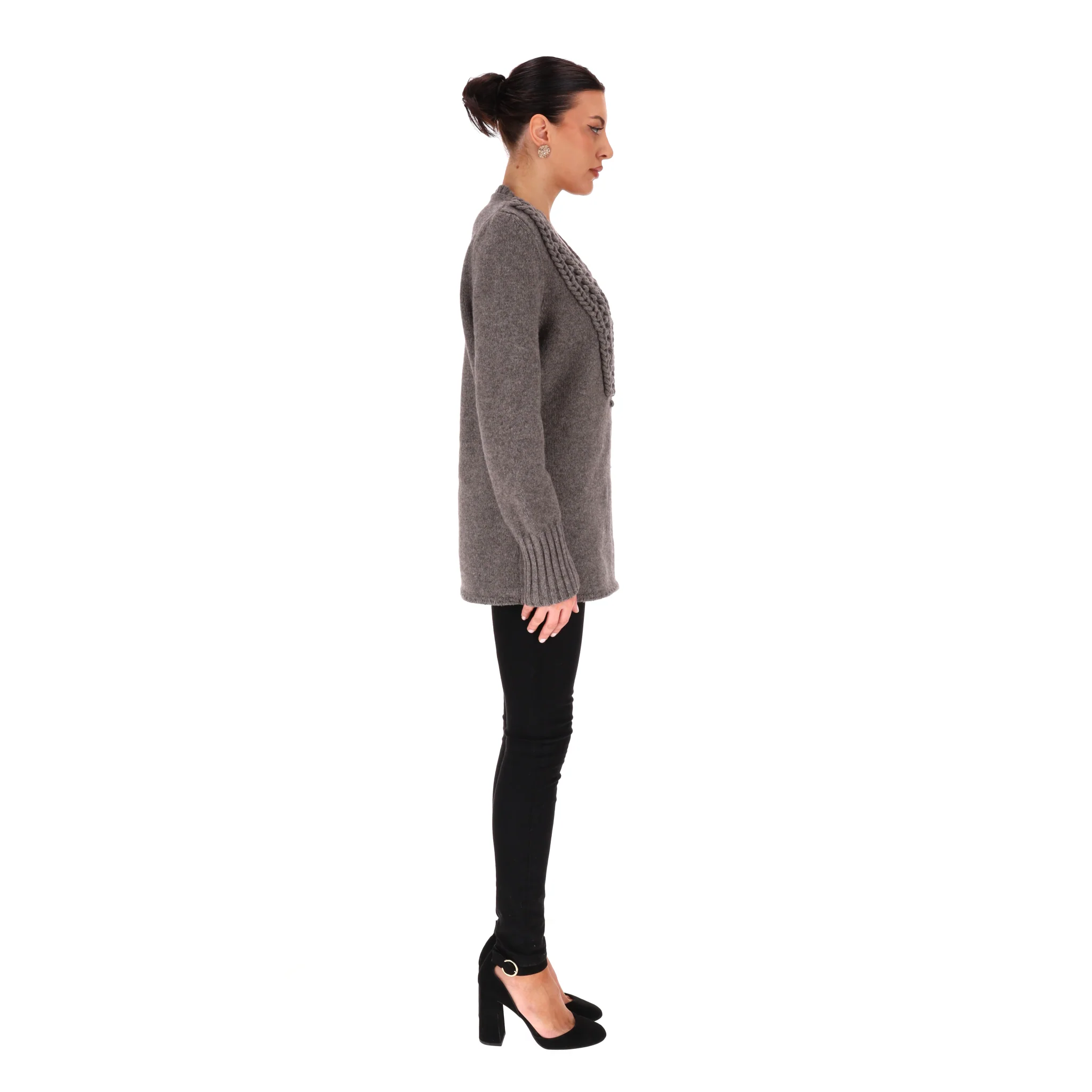 Celine Wool & Yak Blend Jumper. Size XL - Image 3