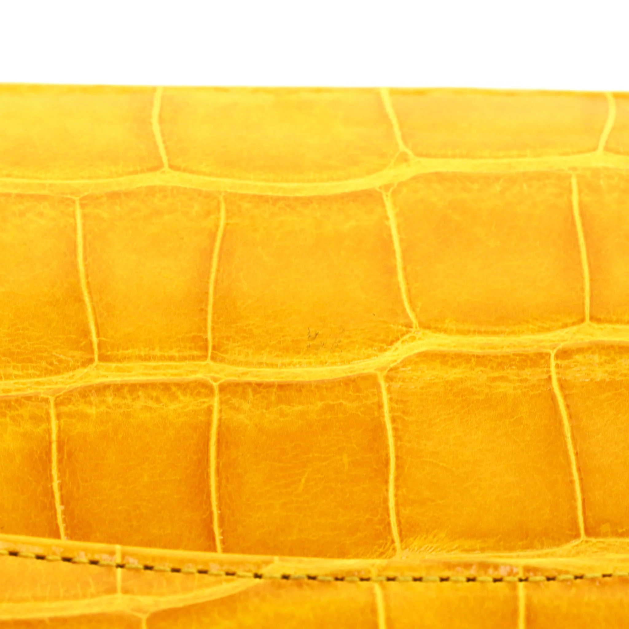 Chanel Ombre Shiny Alligator Skin Jumbo Double Flap Hand Bag - Image 10