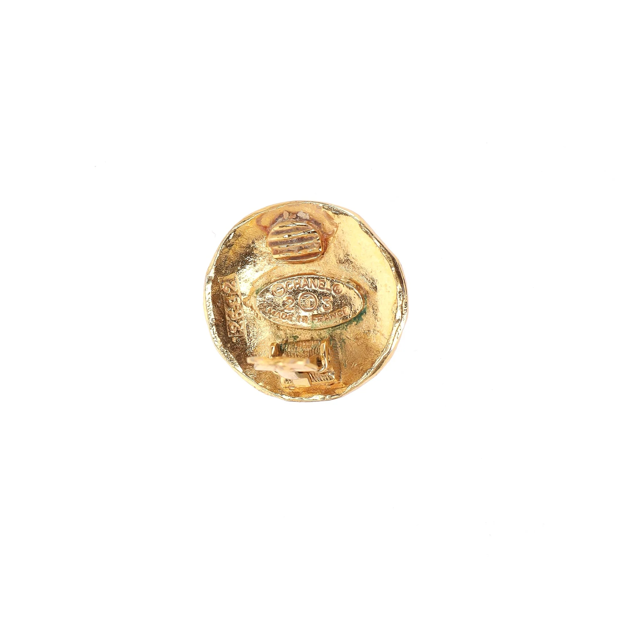 Chanel 1980's 24k Gold Plated Lion Clip-On Earrings - Image 6