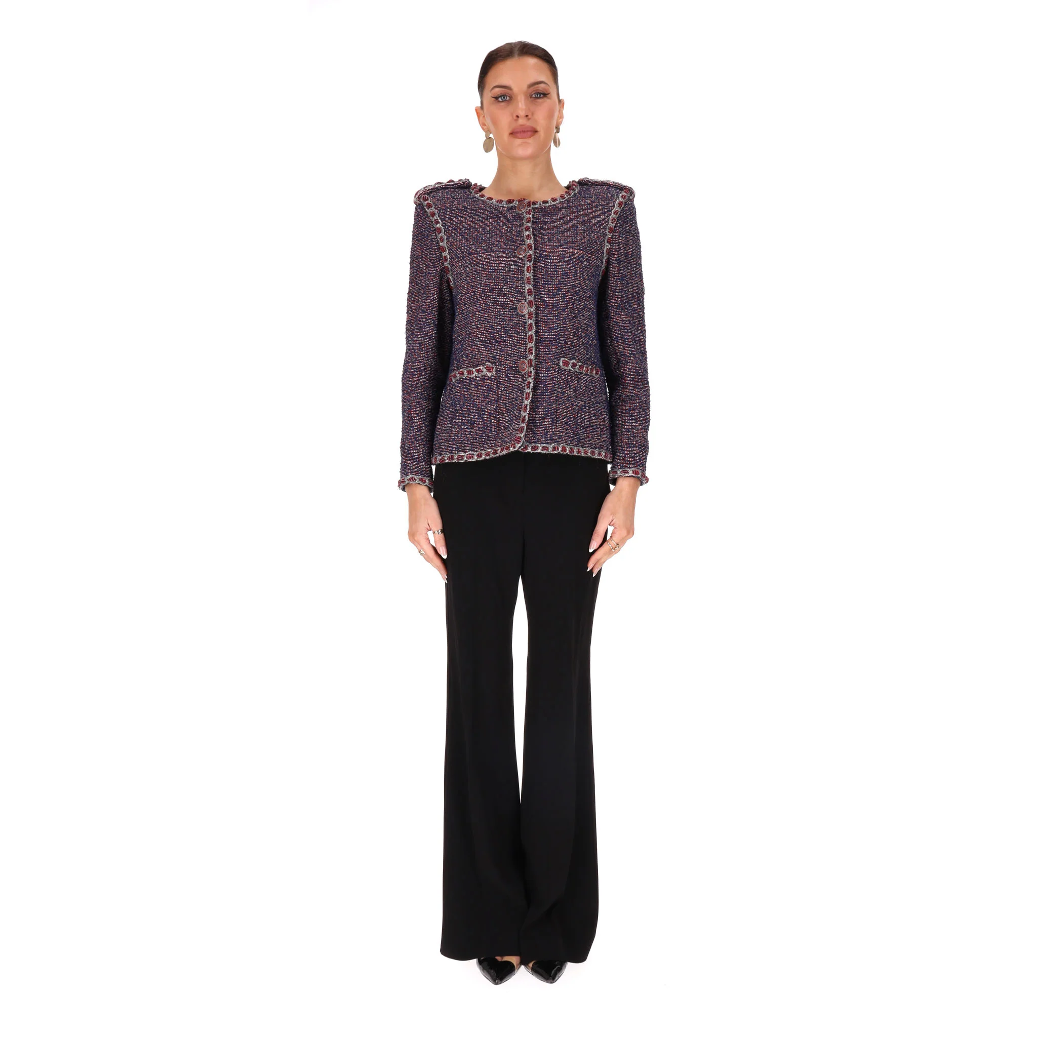 Chanel Airlines Collection Fantasy Tweed Jacket. Size 38FR - Image 2