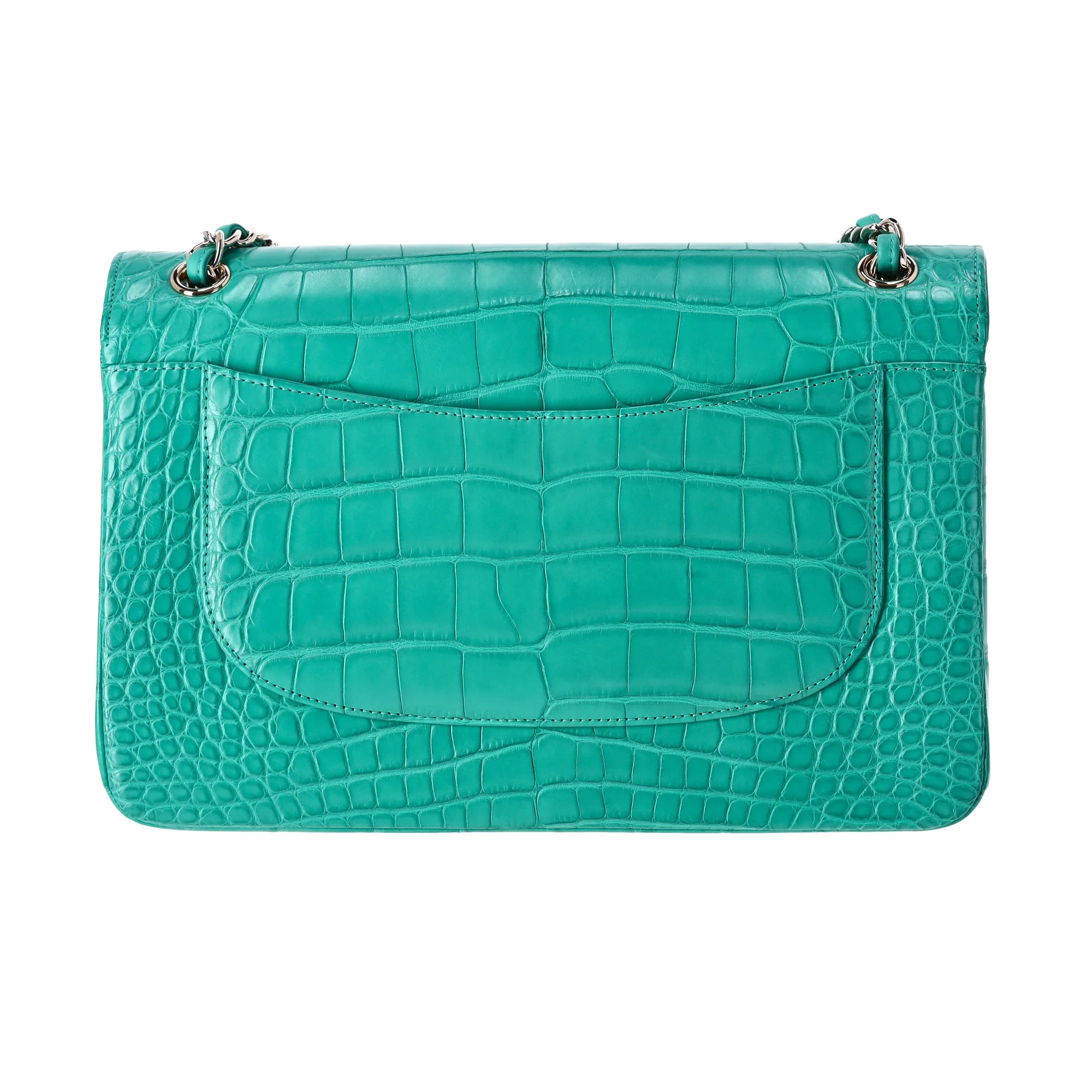 Chanel Matte Alligator Jumbo Double Flap Bag - Image 4