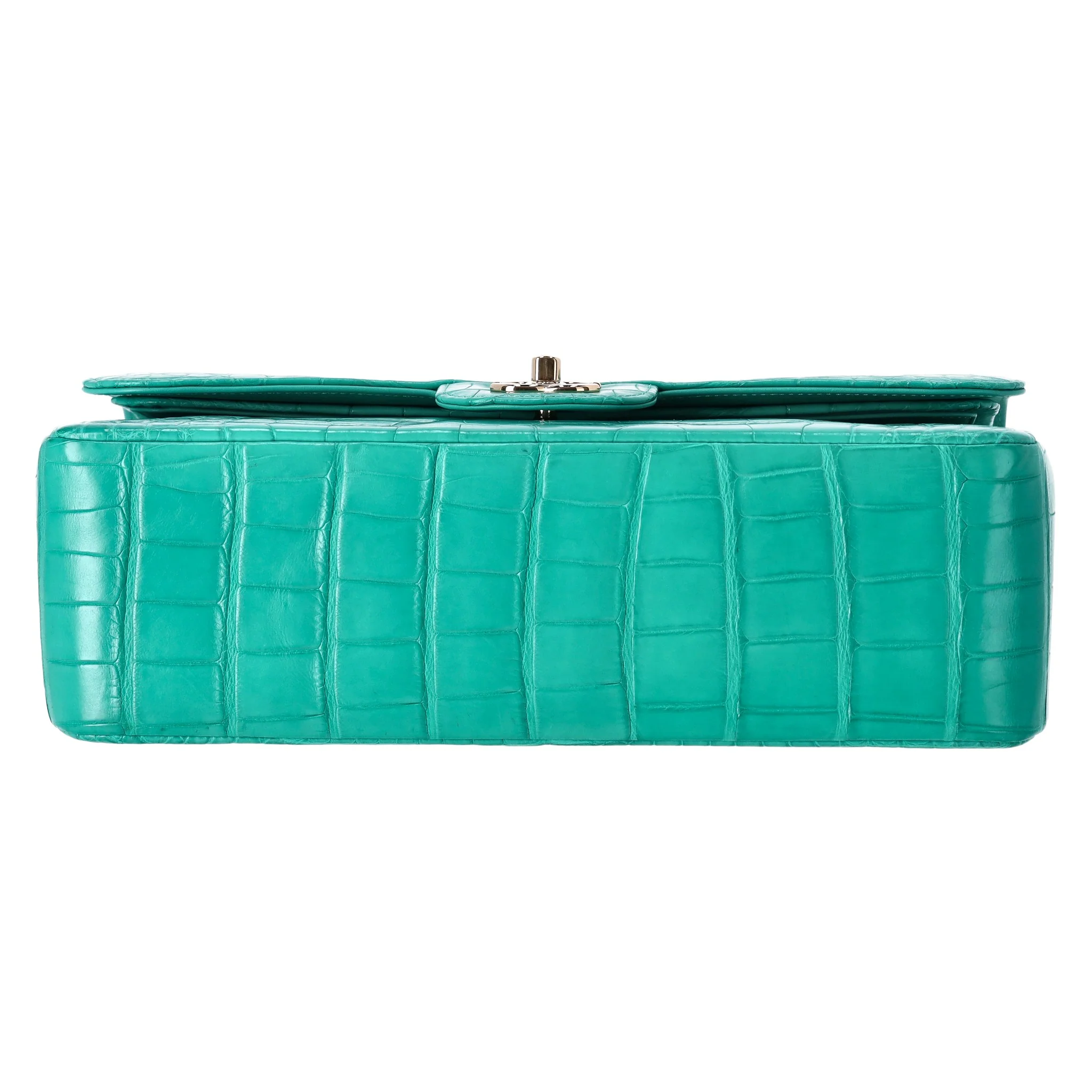 Chanel Matte Alligator Jumbo Double Flap Bag - Image 5