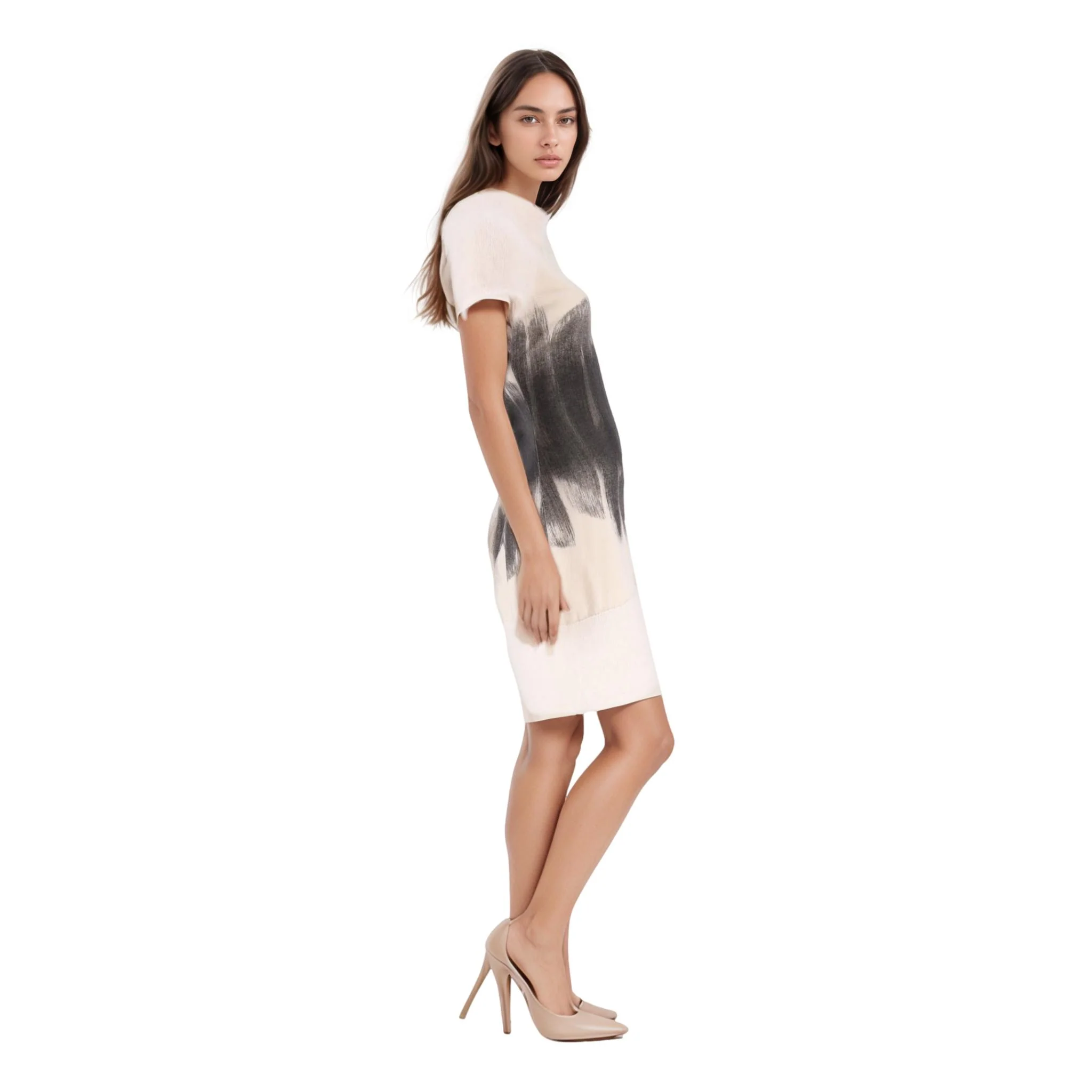 Chanel Open Back Angora & Cashmere Dress. Size 42FR - Image 3