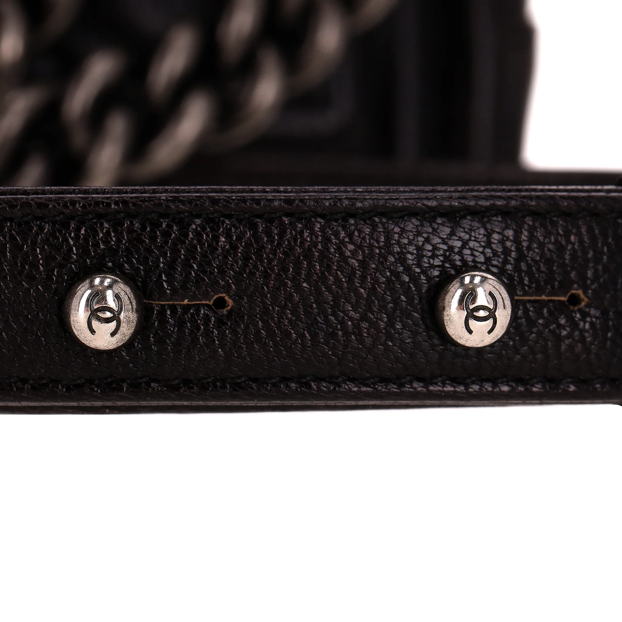 Chanel Ombre Quilted Glazed Leather Crossbody Boy Bag - Image 10
