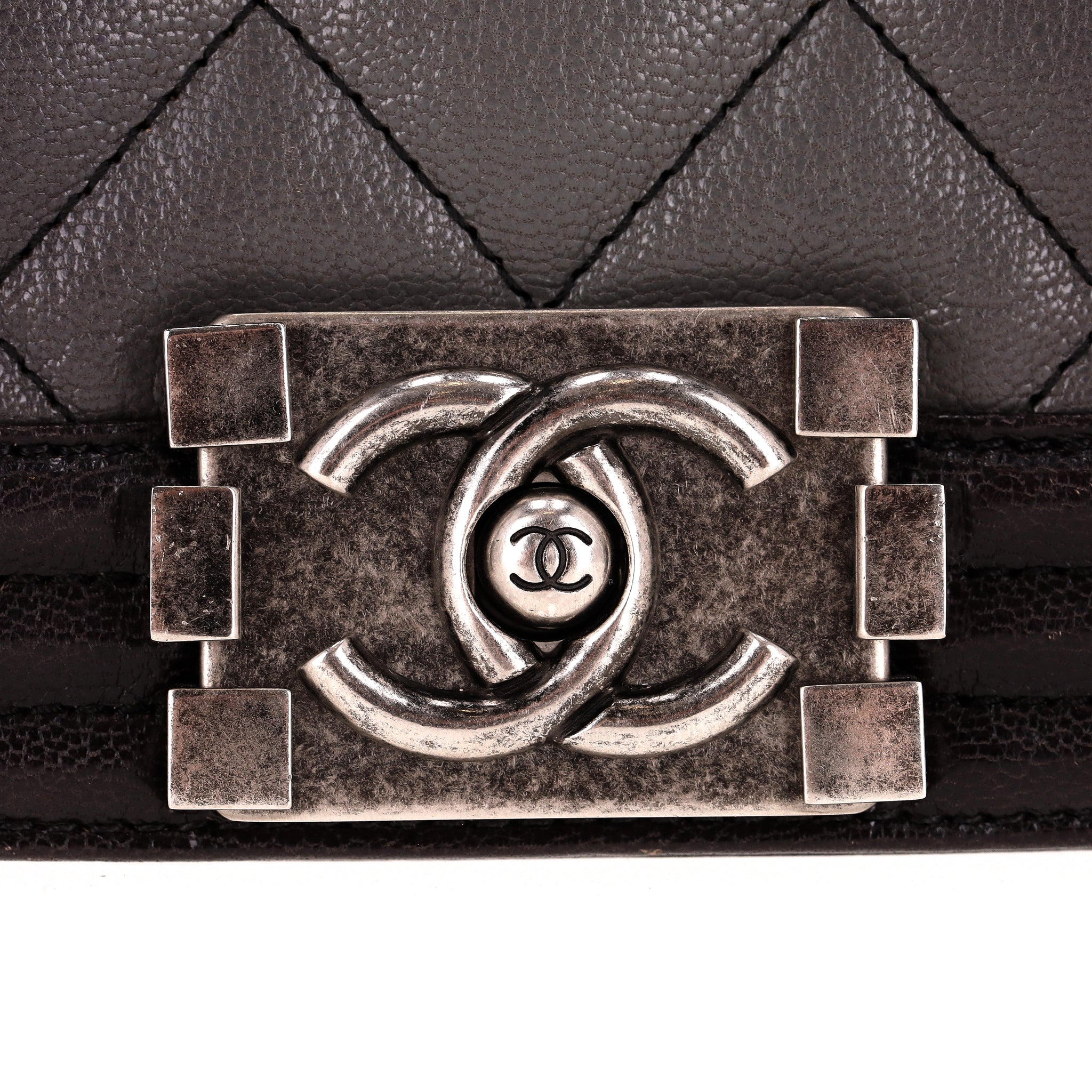 Chanel Ombre Quilted Glazed Leather Crossbody Boy Bag - Image 7