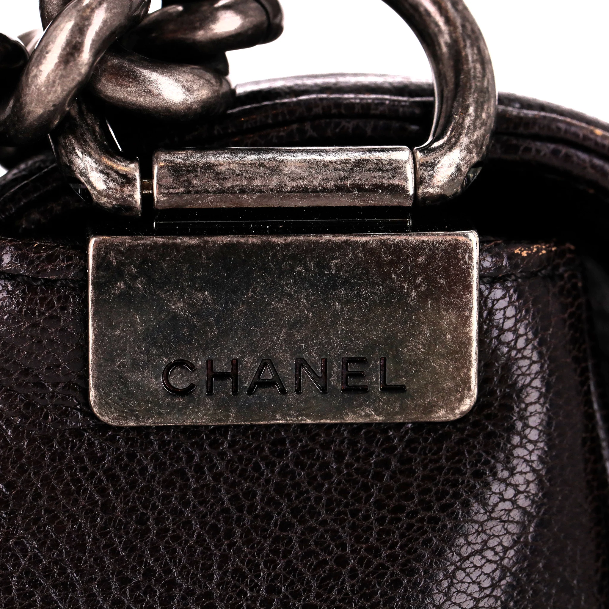 Chanel Ombre Quilted Glazed Leather Crossbody Boy Bag - Image 9