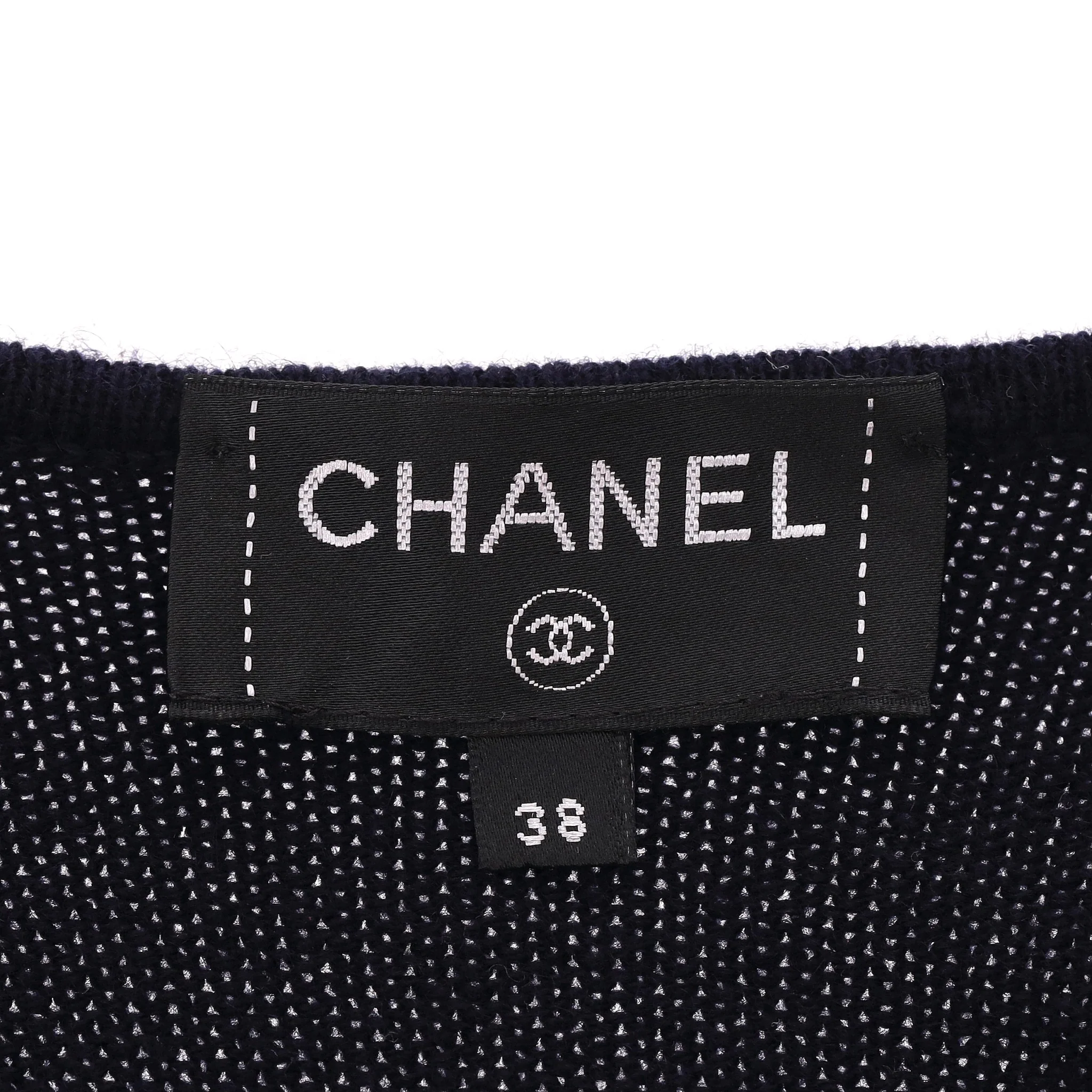 Chanel Cashmere Cardi/Coat With 'CC' Logo Buttons. Size 38FR - Image 6