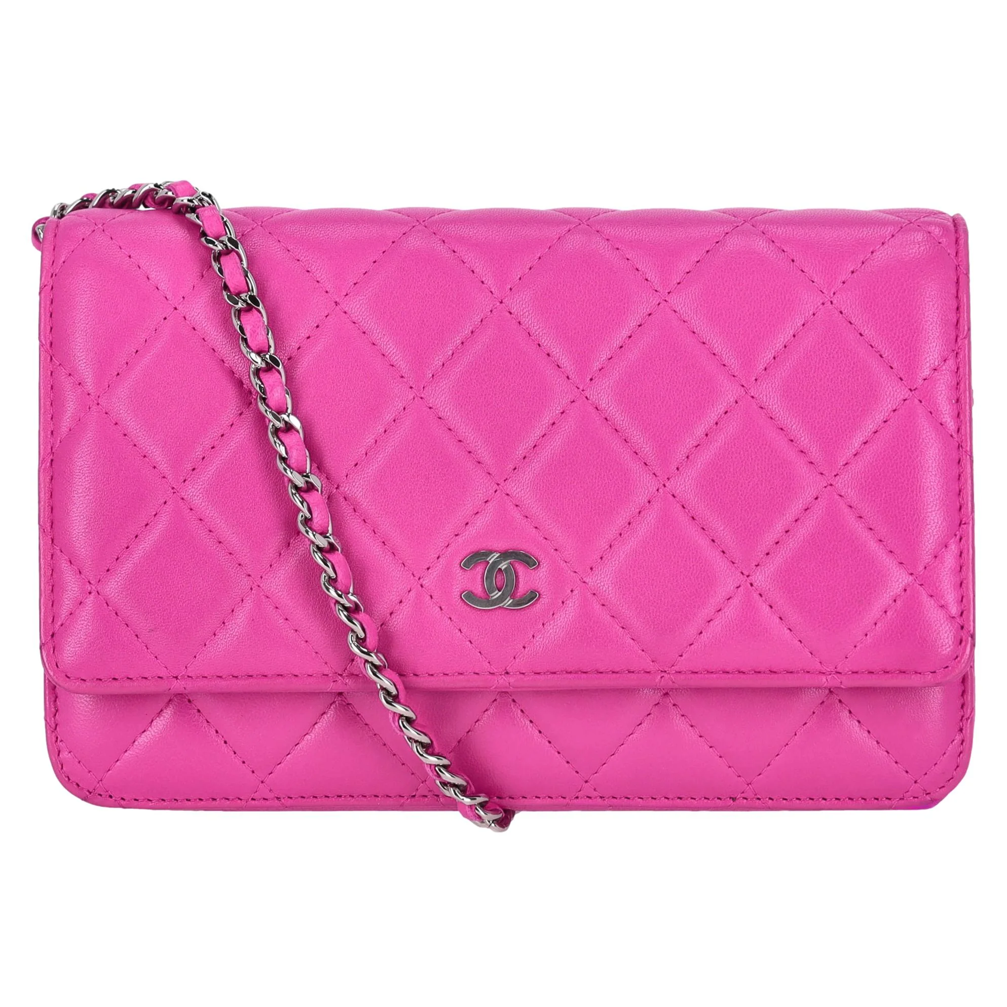 Chanel Lambskin Leather Wallet On Chain