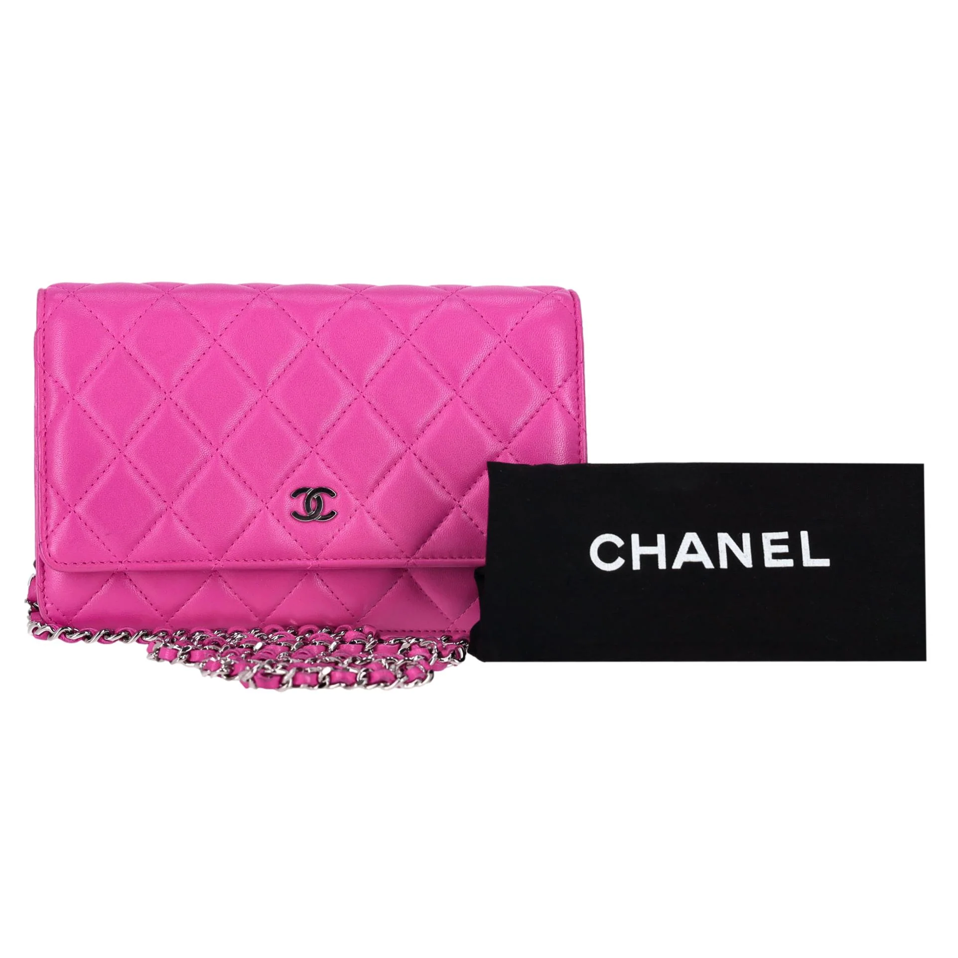 Chanel Lambskin Leather Wallet On Chain - Image 10