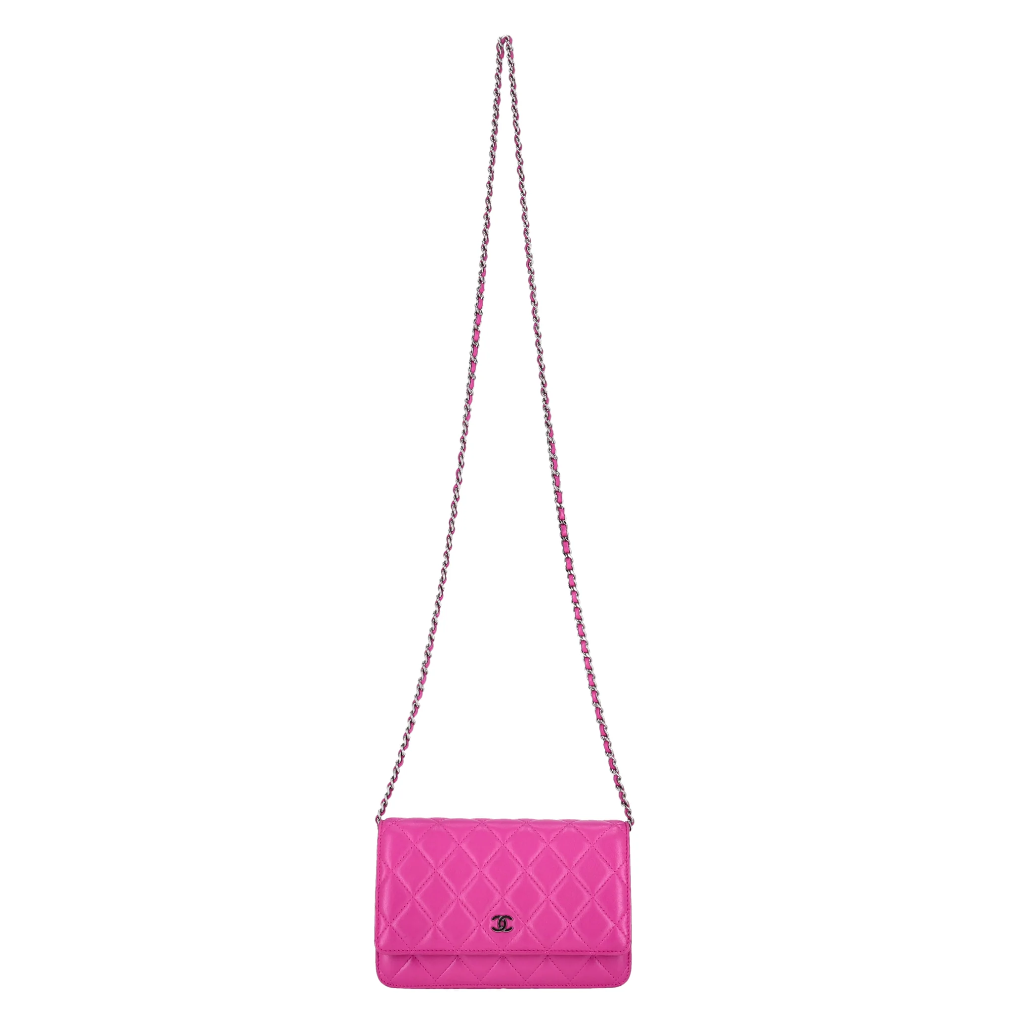 Chanel Lambskin Leather Wallet On Chain - Image 2