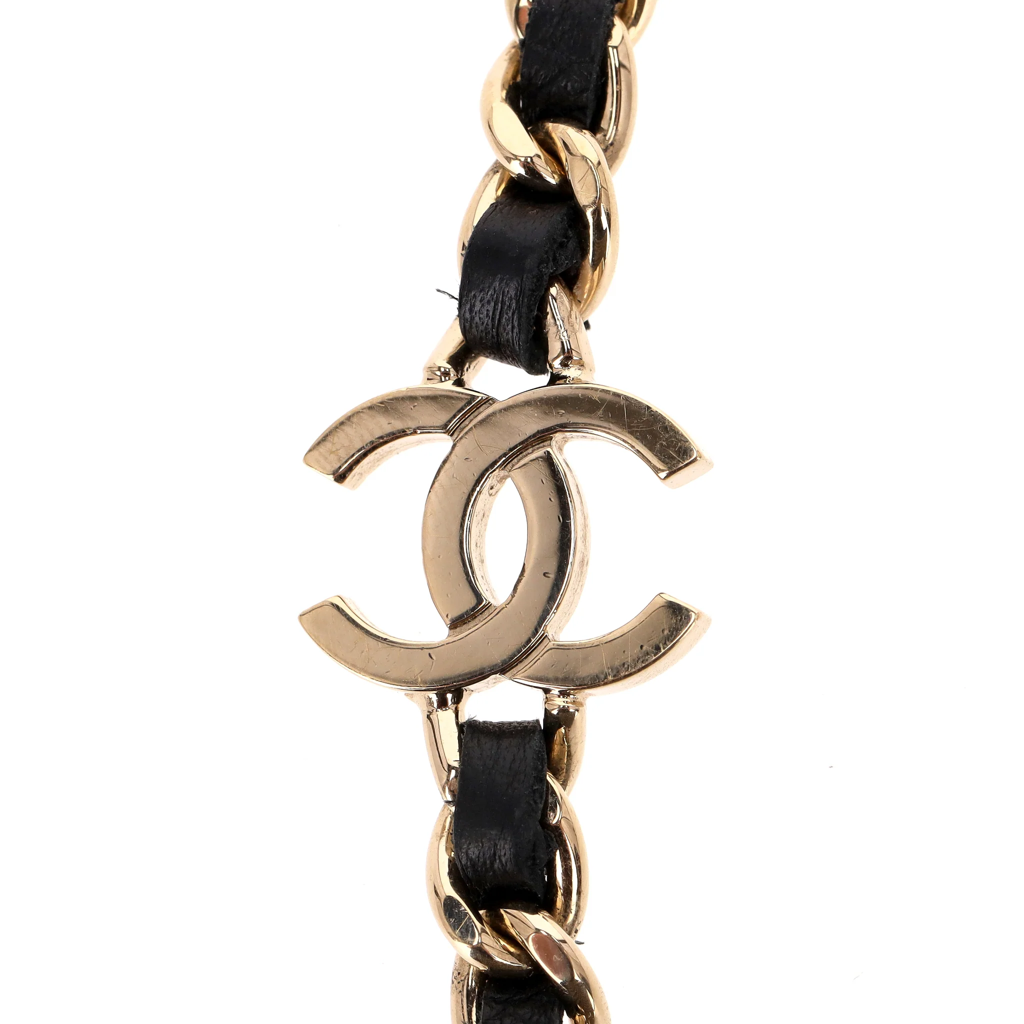 Chanel Rare 'CC' Crystal Crystal Embellished Leather Wallet On Chain - Image 8