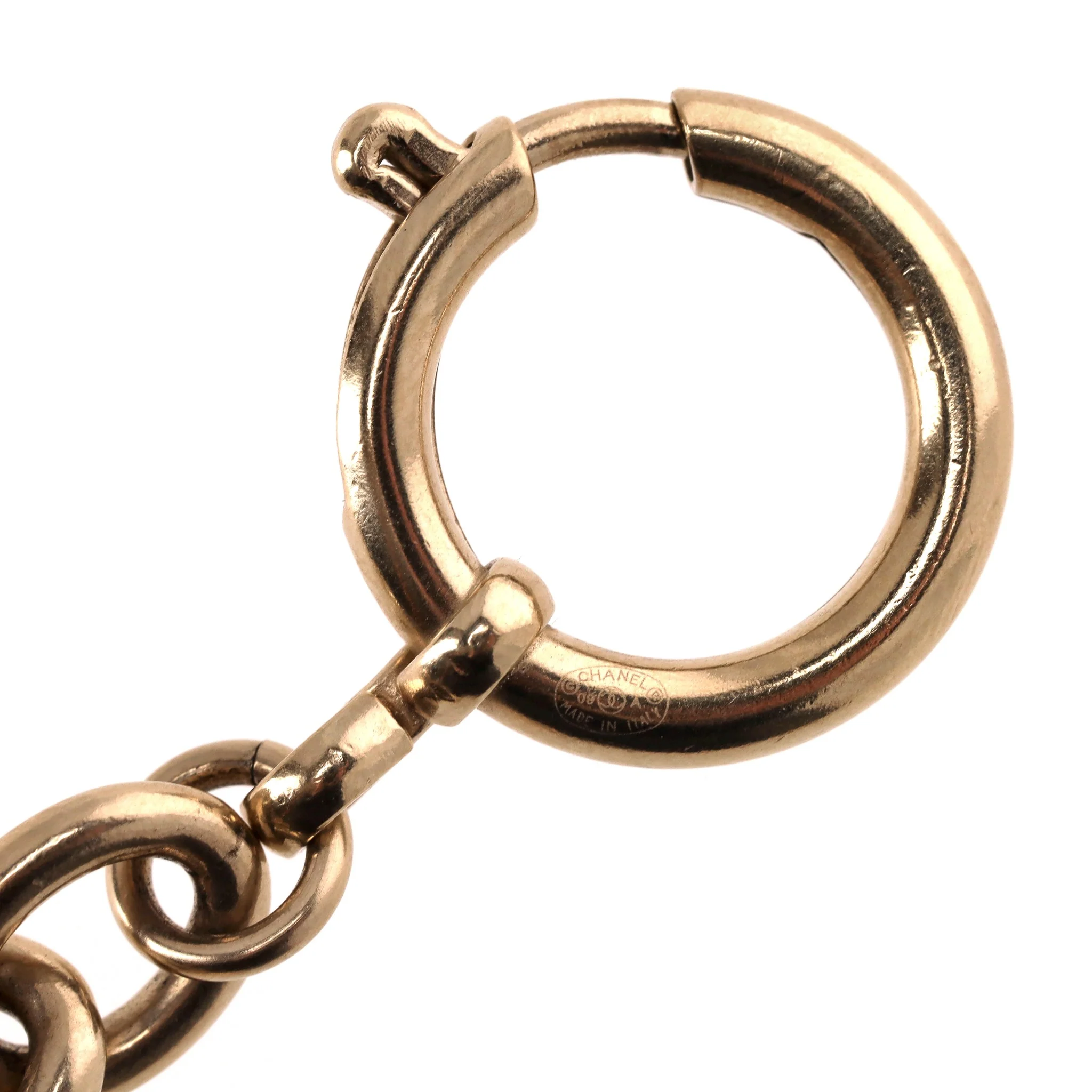 Chanel 24k Gold Plated 'CC' Logo Coin Charm Bracelet - Image 7