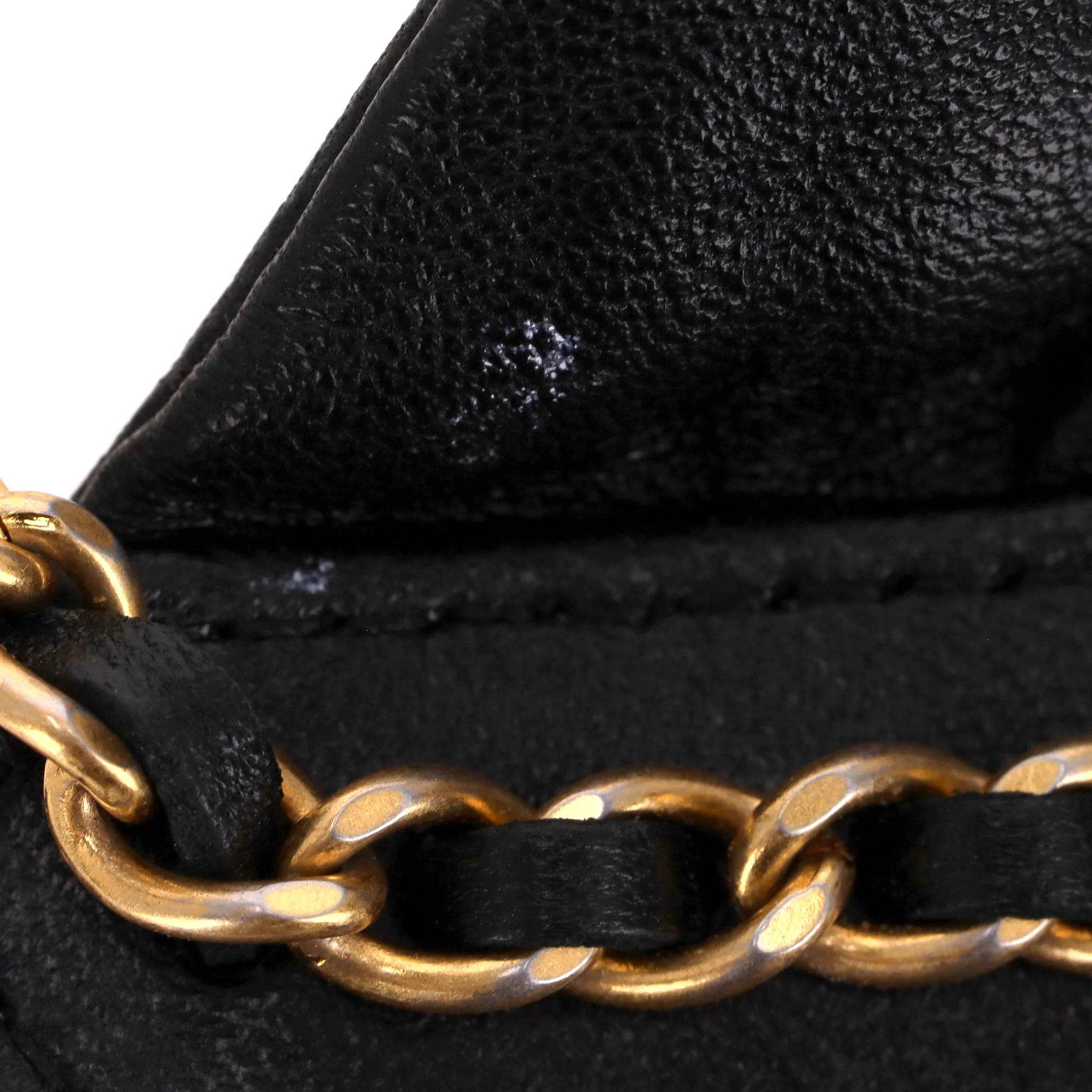 Chanel 'CC' Logo Diamond Quilted Lambskin Leather Card/Wallet On Chain With Ruffled Shoulder Pad - Image 18