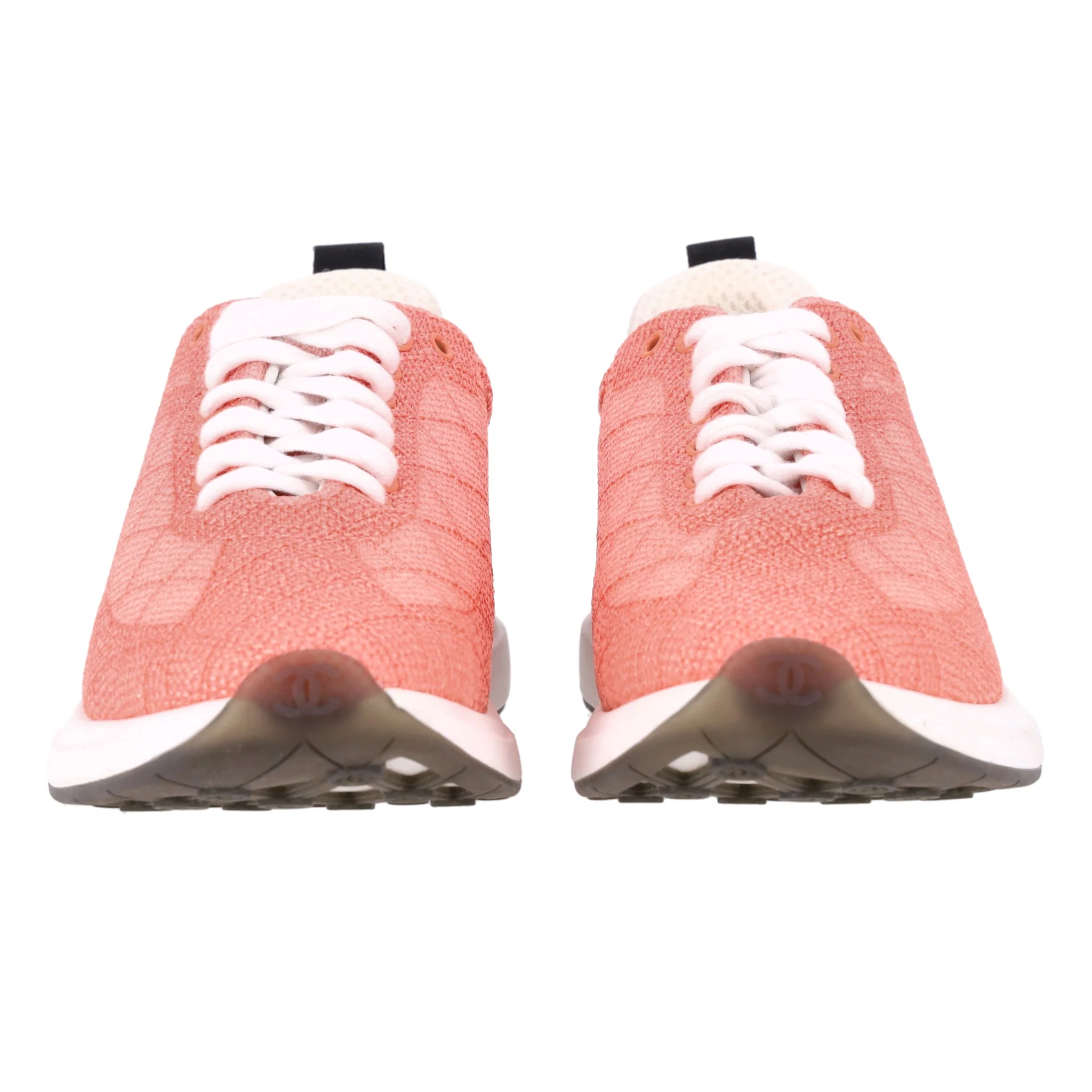 Chanel 'CC' Logo Mesh Embroidered Sneakers. Size 37 - Image 3
