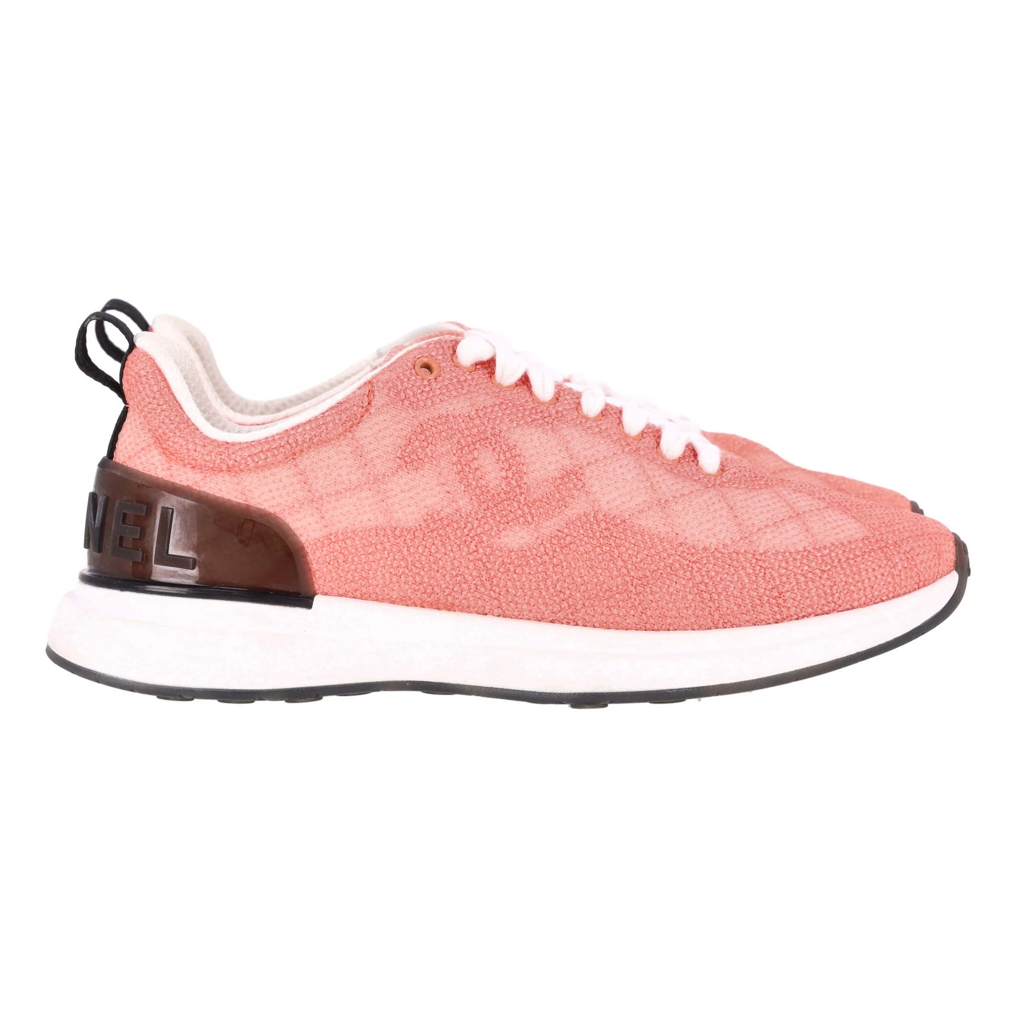 Chanel 'CC' Logo Mesh Embroidered Sneakers. Size 37 - Image 4