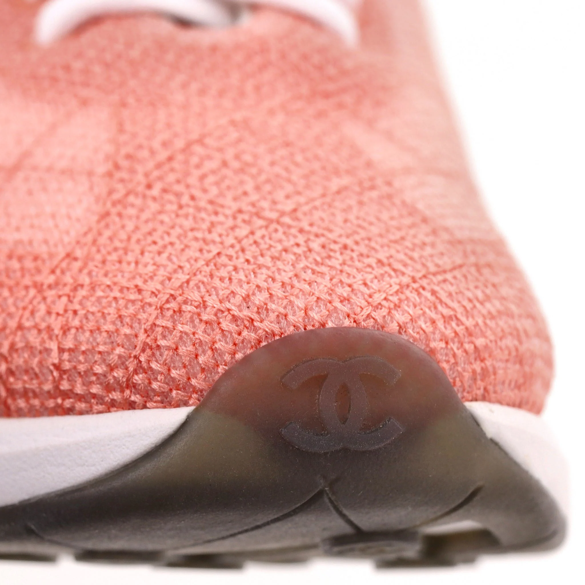 Chanel 'CC' Logo Mesh Embroidered Sneakers. Size 37 - Image 9
