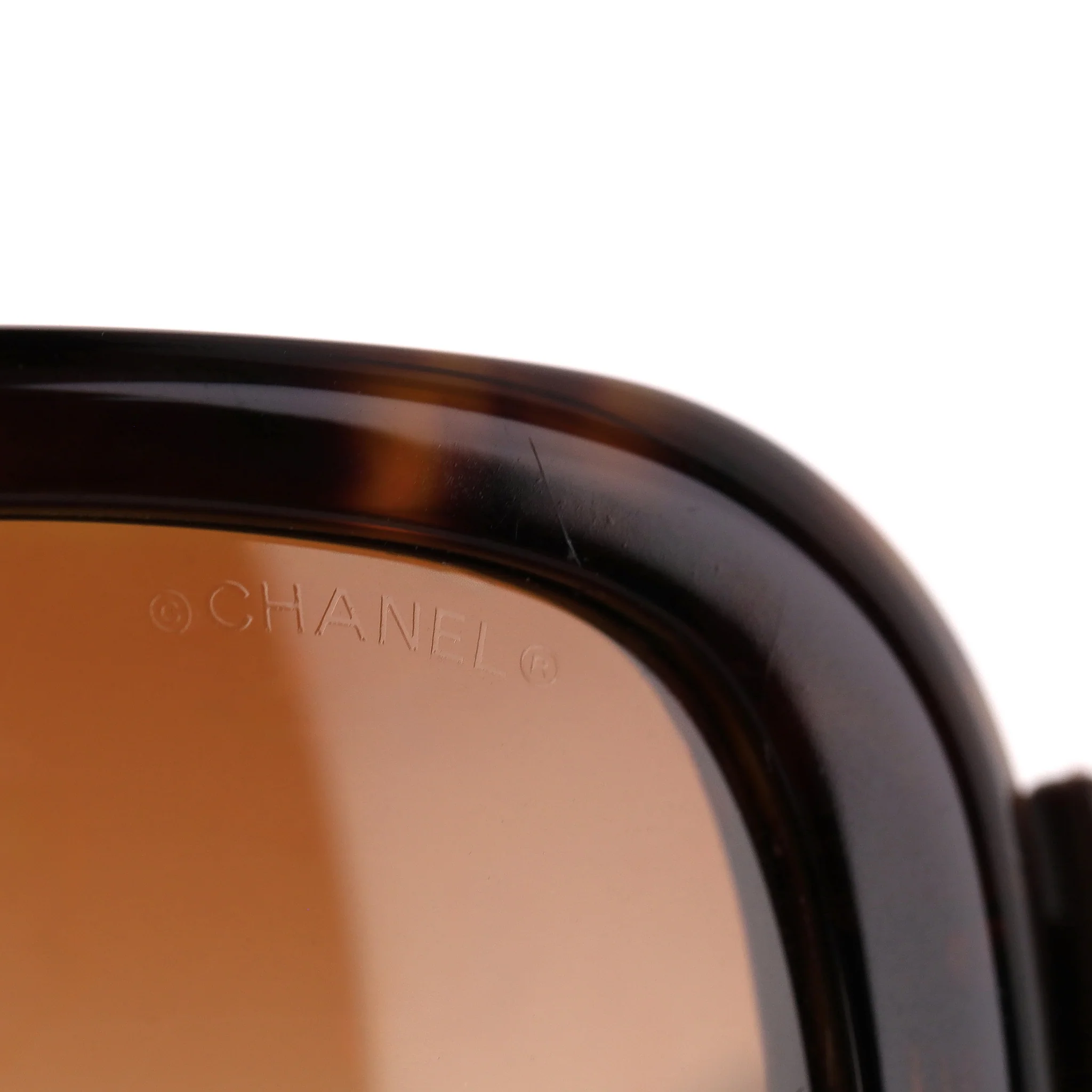 Chanel 'CC' Logo Ribbon Detail Tortoise Sunglasses - Image 12