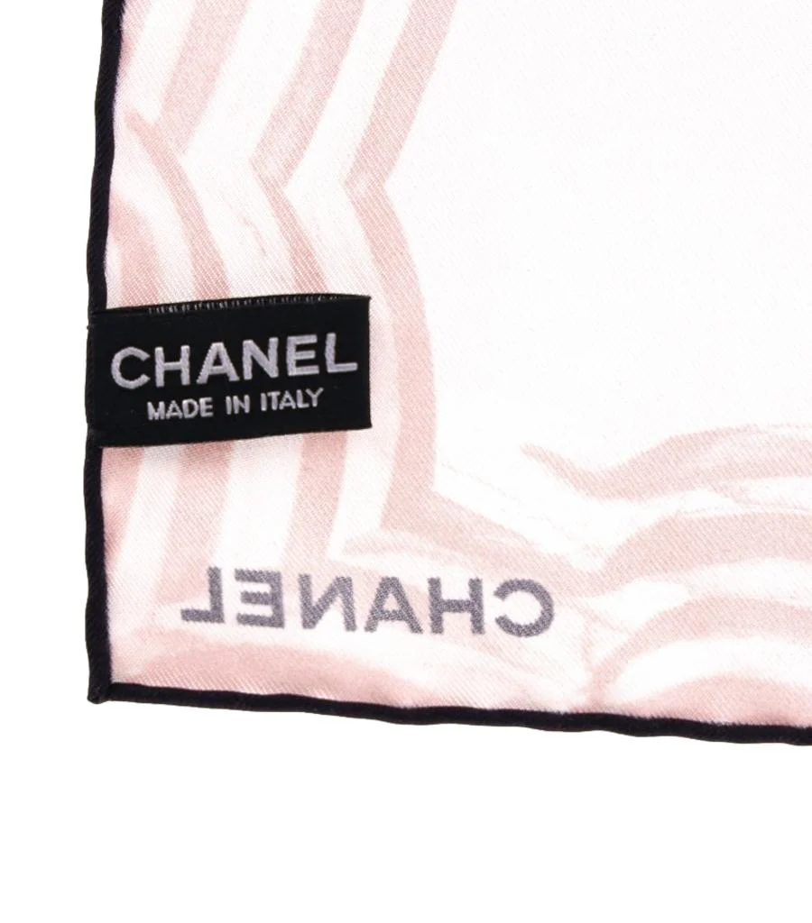 Chanel 'CC' Logo Silk Scarf - Image 7