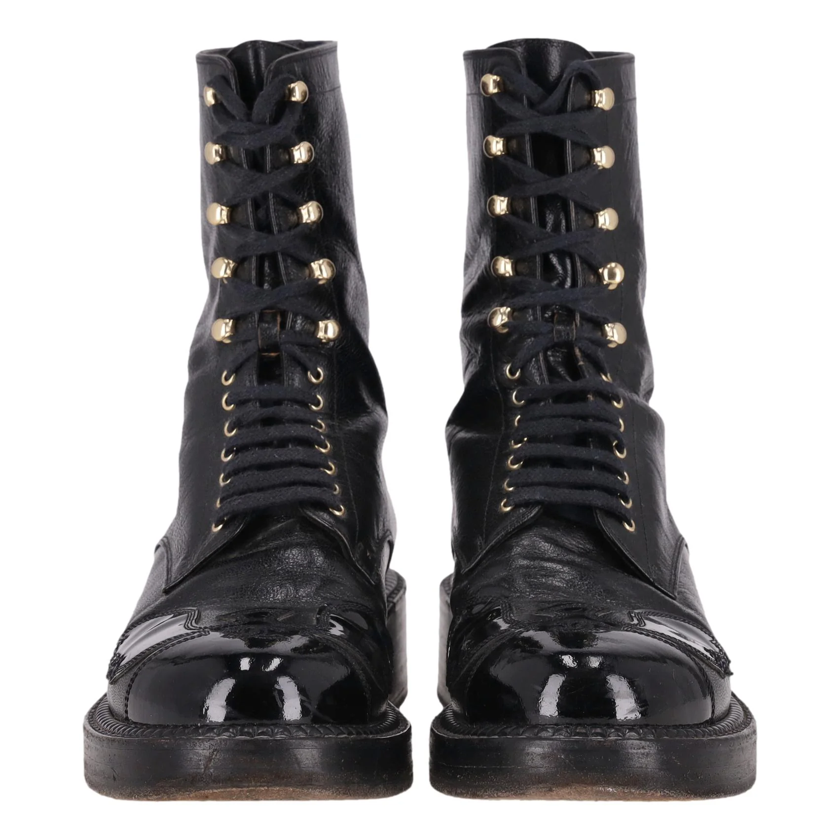Chanel 'CC' Logo Utah Eagle Biker Boots. Size 37 - Image 2