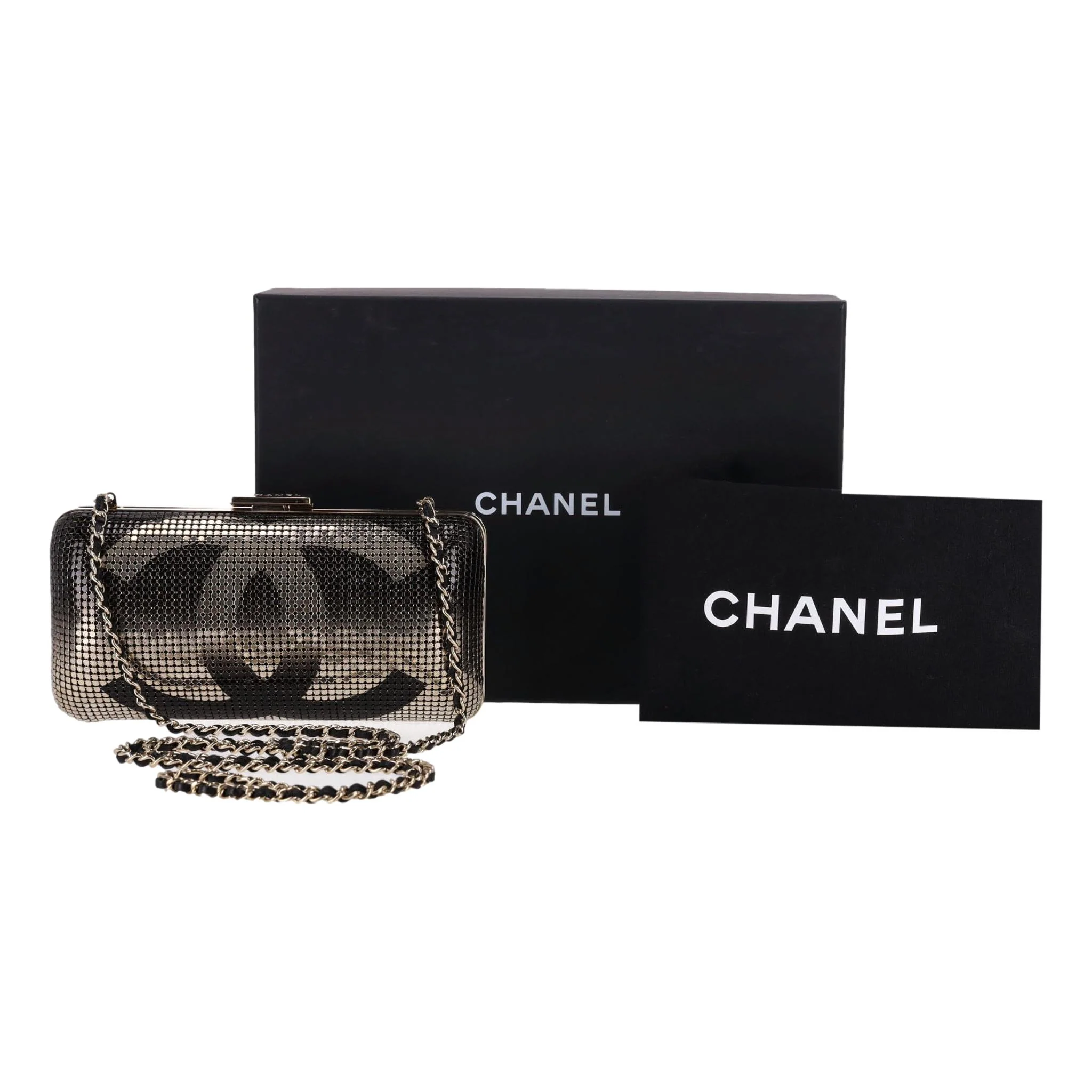 Chanel Chainmail 'CC' Logo  Hologram Minaudiere Bag - Image 3