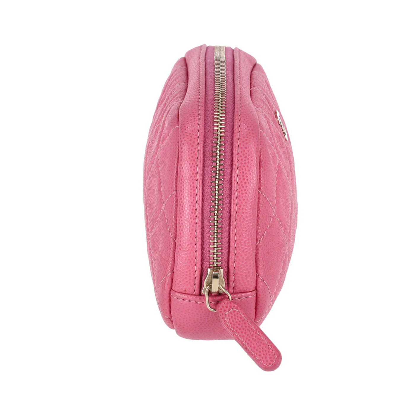 Chanel Classic Quilted Caviar Leather 'CC' Logo Cosmetic Case/Pouch - Image 4