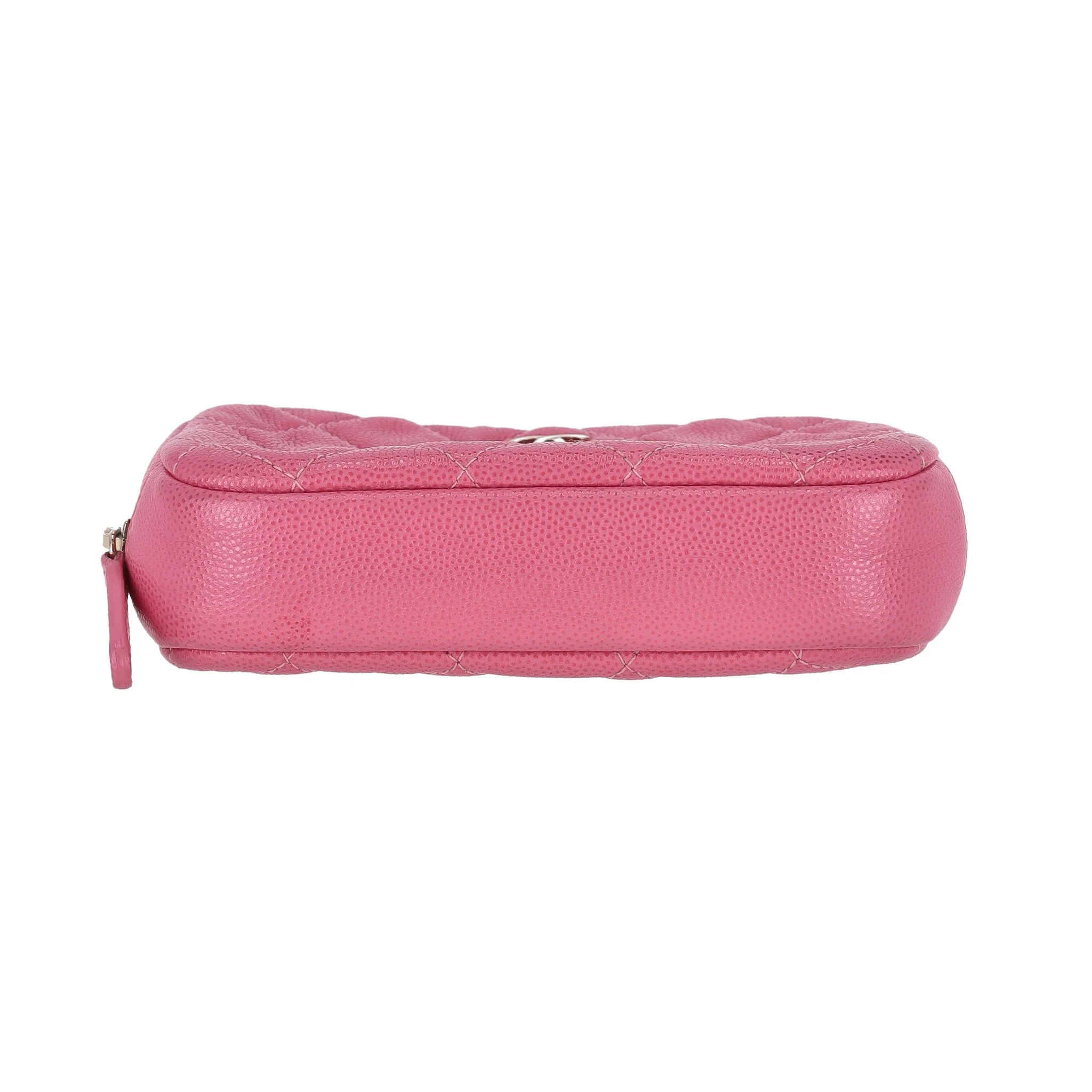 Chanel Classic Quilted Caviar Leather 'CC' Logo Cosmetic Case/Pouch - Image 6