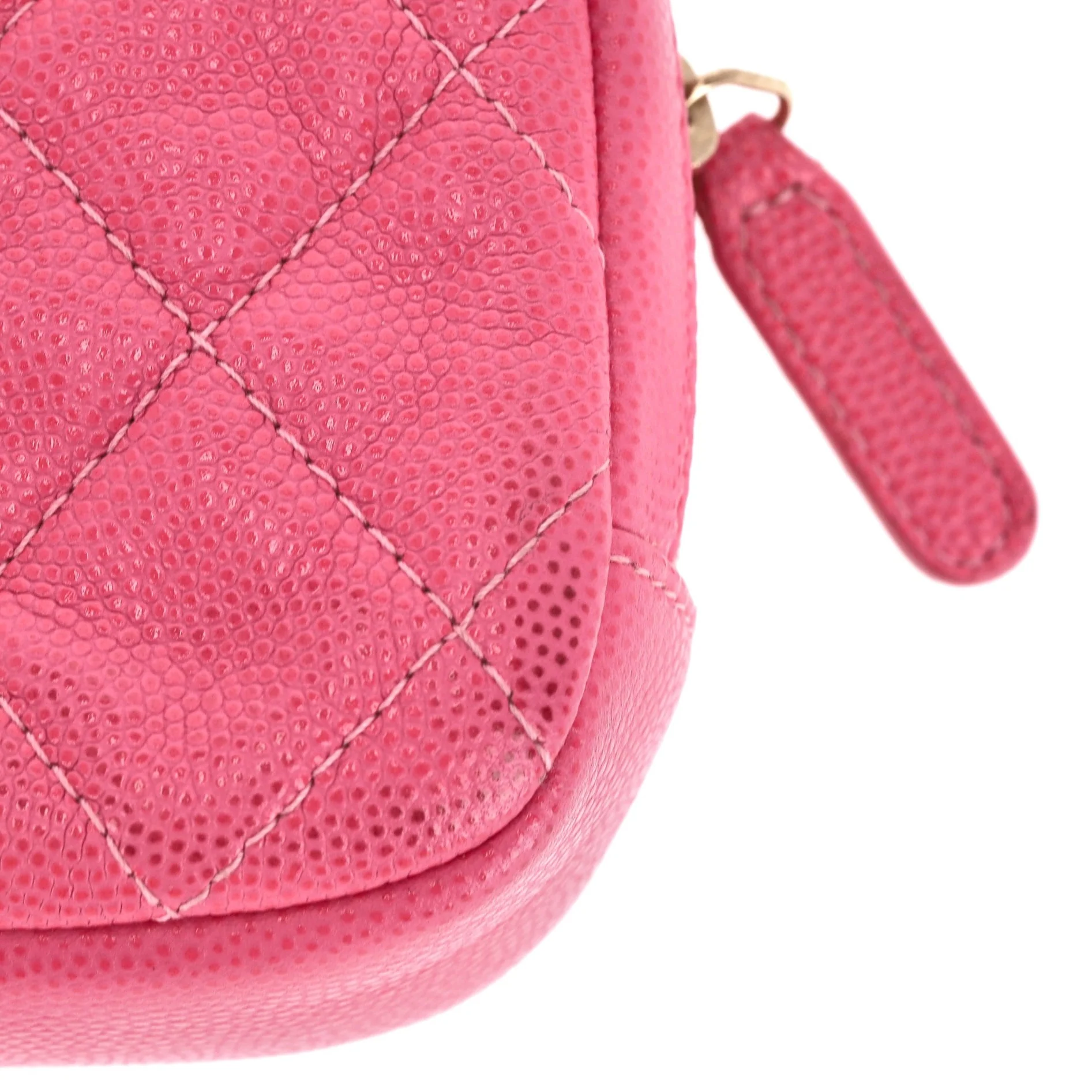 Chanel Classic Quilted Caviar Leather 'CC' Logo Cosmetic Case/Pouch - Image 7