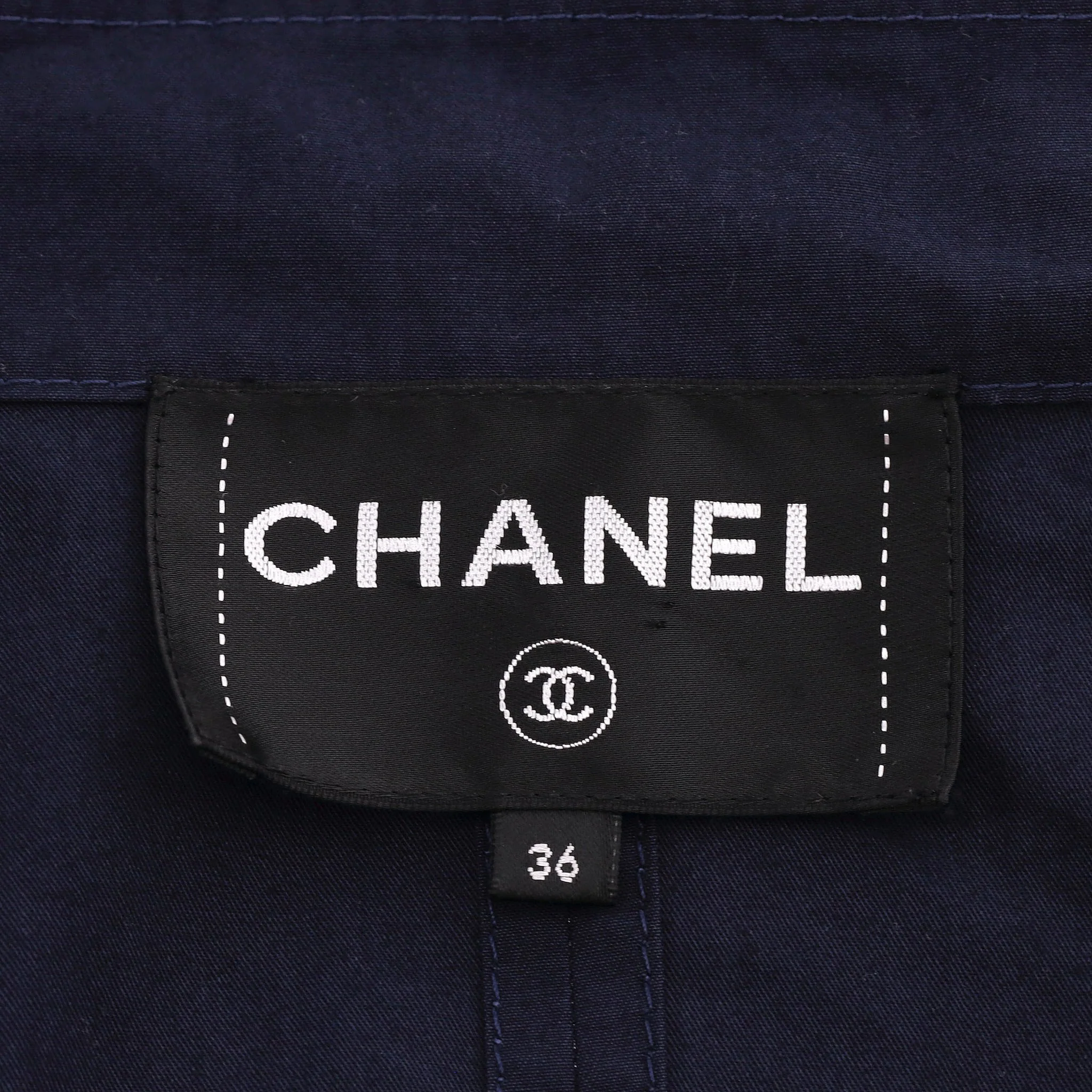 Chanel Cotton Layered Drawstring Coat. Size 36FR - Image 7