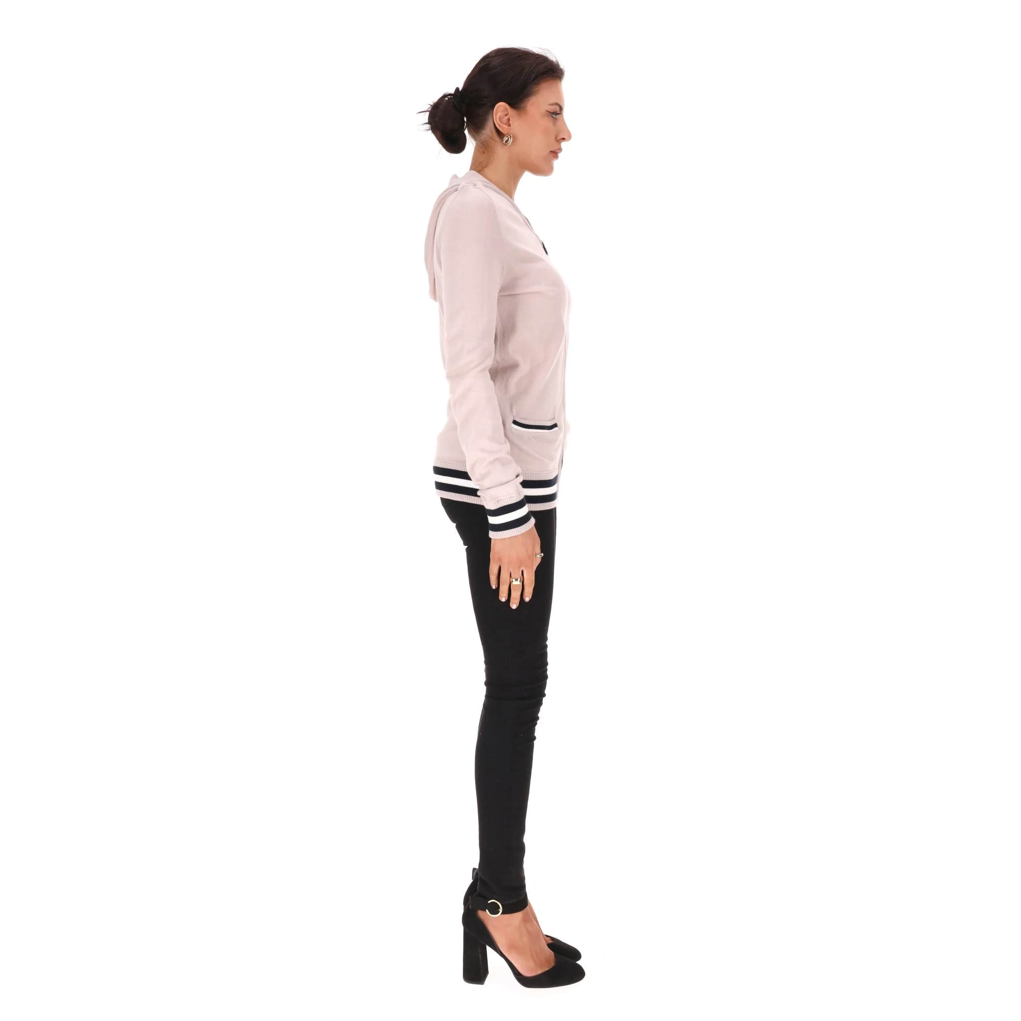 Chanel Cotton Top & Matching Hoodie. Size 40FR - Image 4