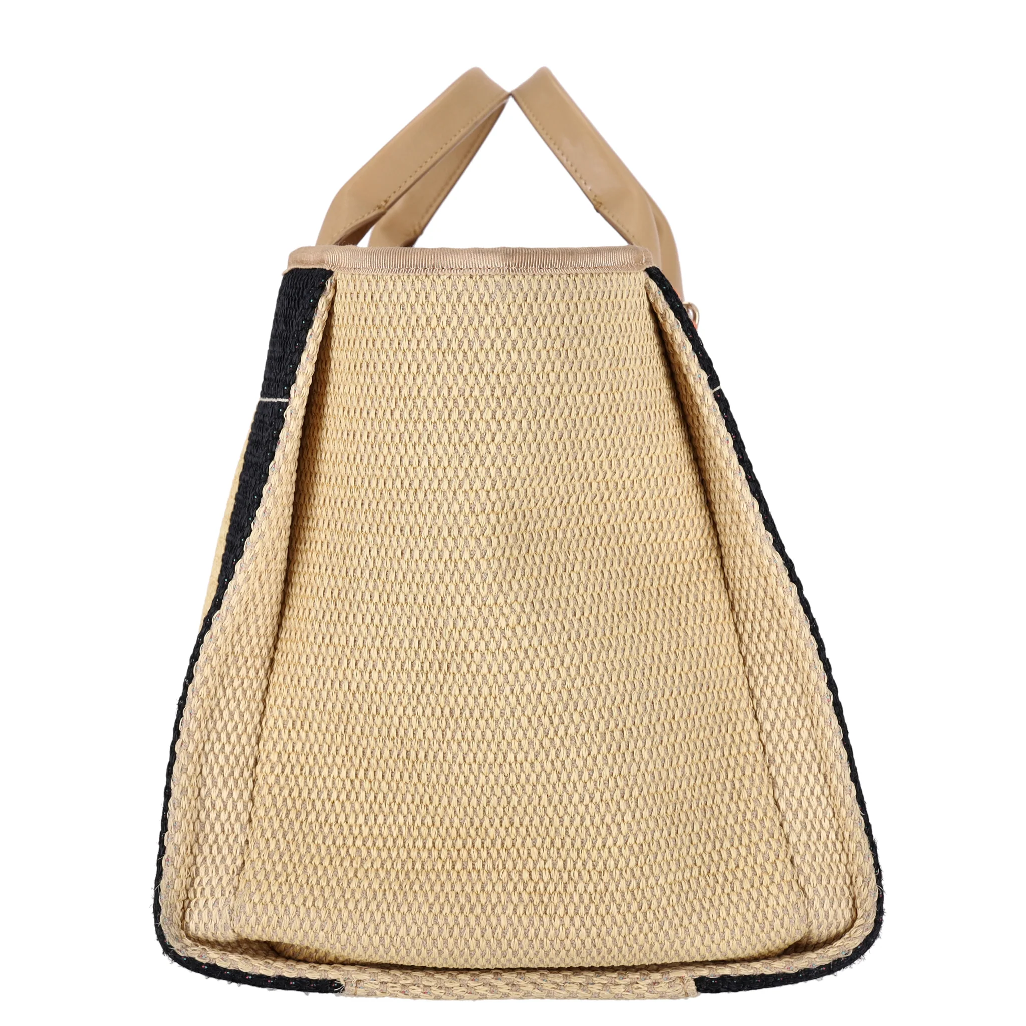 Chanel Cruise 2020 Ltd Edition Striped Raffia Deauville Large Tote Bag - Image 3