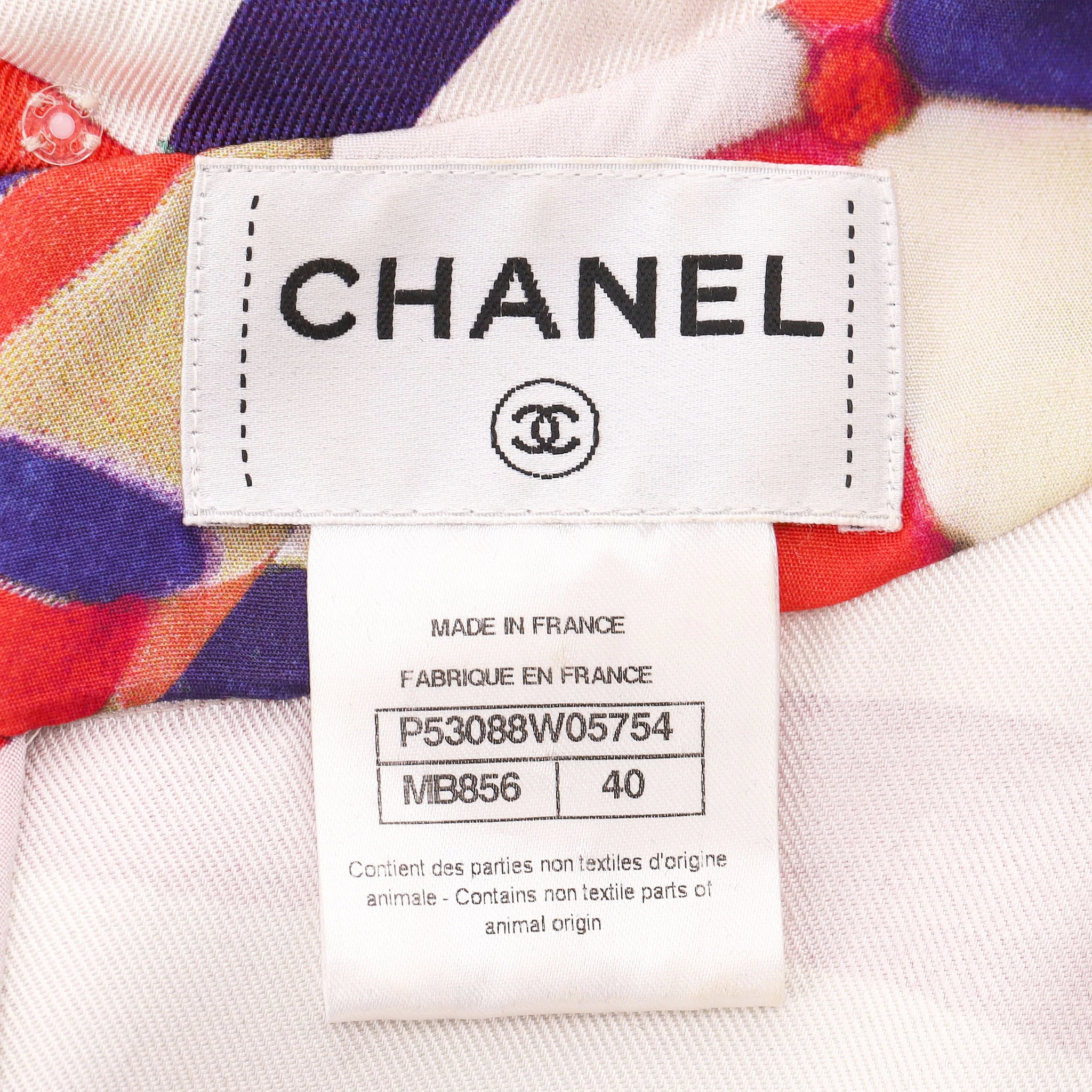 Chanel Paris-Cuba Cruise Collection Silk Dress. Size 40FR - Image 6