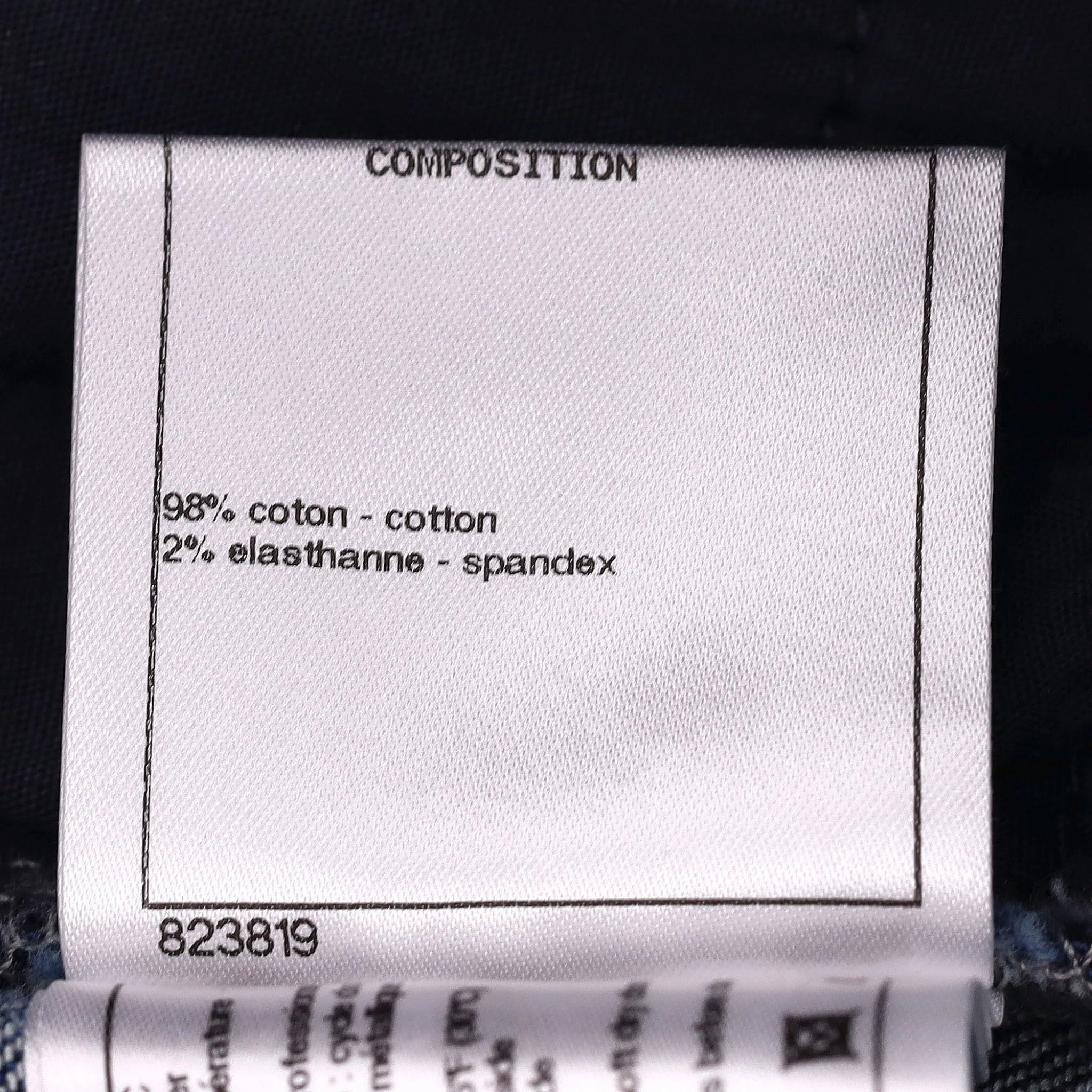 Chanel Cuba Collection Painted Cotton Jeans. Size 34FR - Image 11