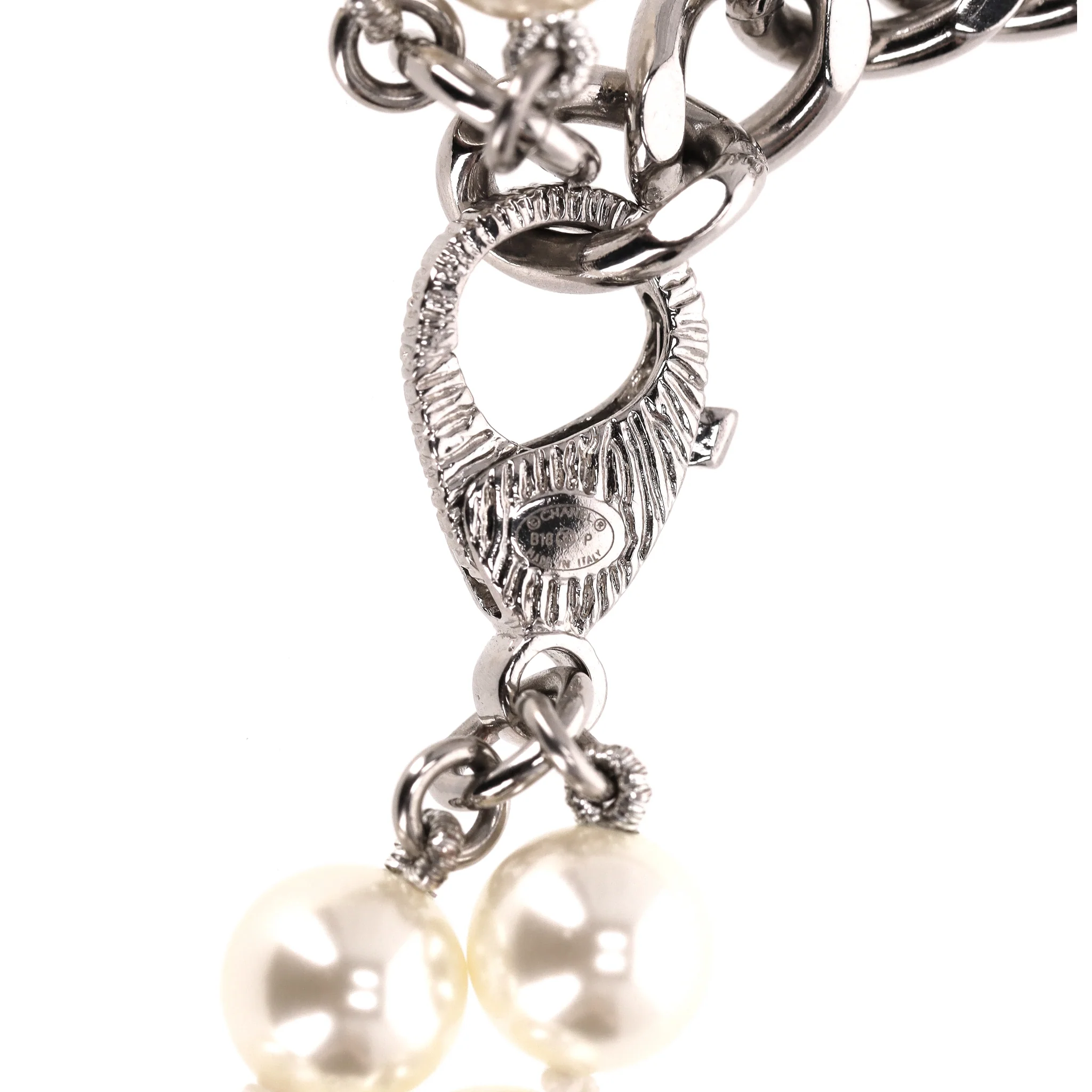 Chanel Double-Strand Pearl Necklace With Crystal Embellished Maltese Cross - Image 10