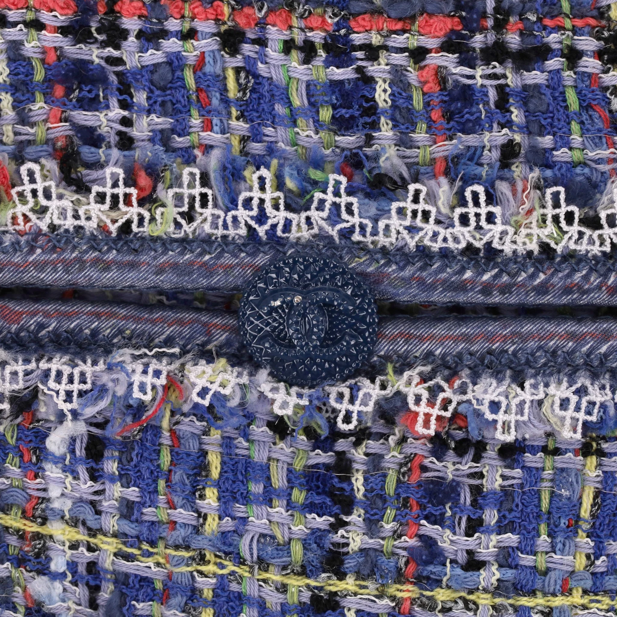 Chanel Front Zip Multicoloured Tweed Dress. Size 36FR - Image 5