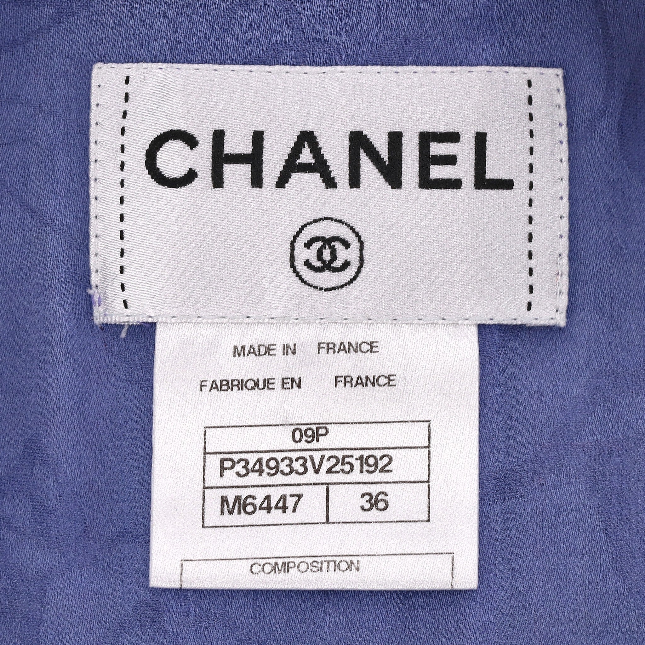 Chanel Front Zip Multicoloured Tweed Dress. Size 36FR - Image 7