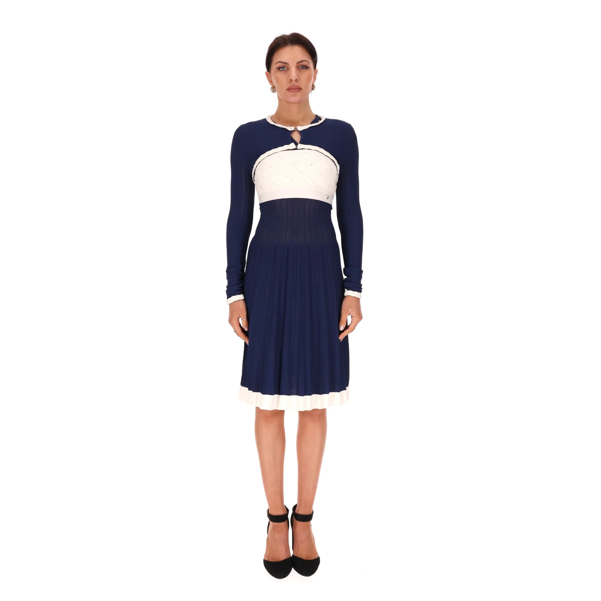 Chanel Haltered Dress & Bolero Cardigan Matching Set/Ensemble. Size 38FR - Image 3