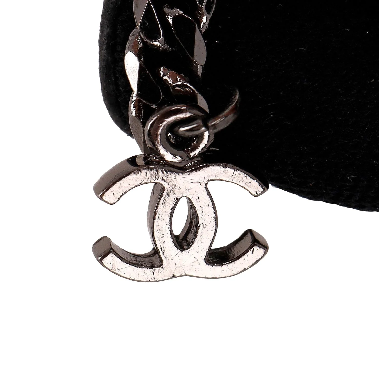 Chanel Runway Jewel Embellished & Chain Trim Lambskin Leather & Wool Gloves - Image 4